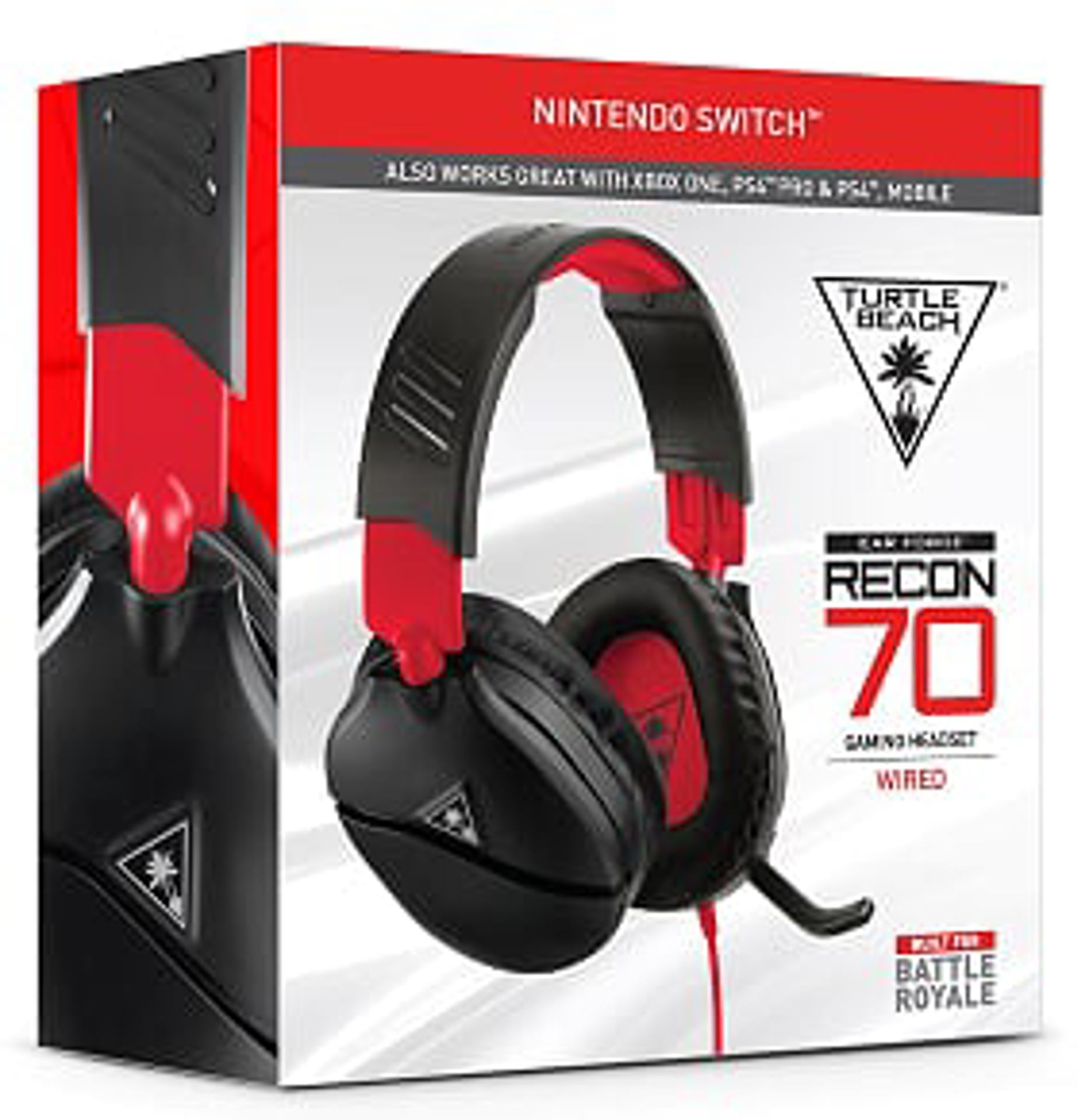 Turtle Beach - Casque de jeu filaire Recon 70N Noir pour Nintendo Switch, PS5, PS4, Xbox Series X|S, Xbox One et Mobile - flash vidéo