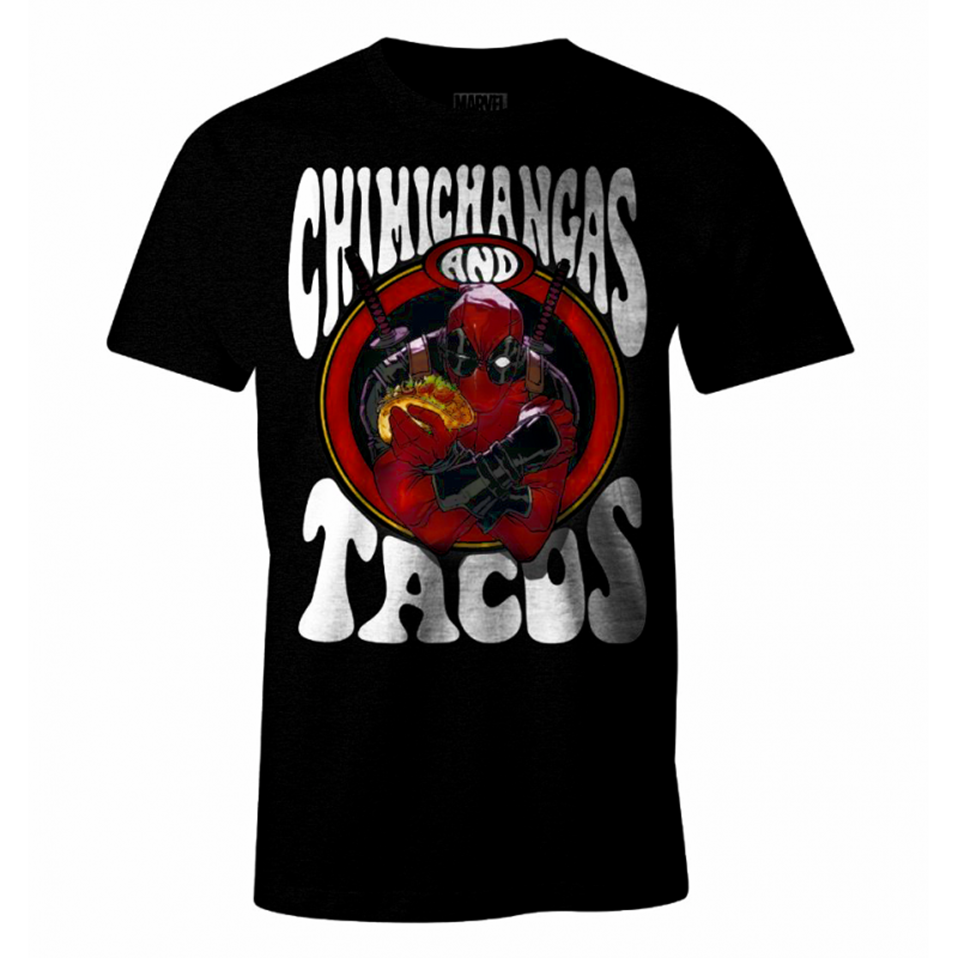 Marvel - Deadpool Chimichangas and Tacos Black T-Shirt XL