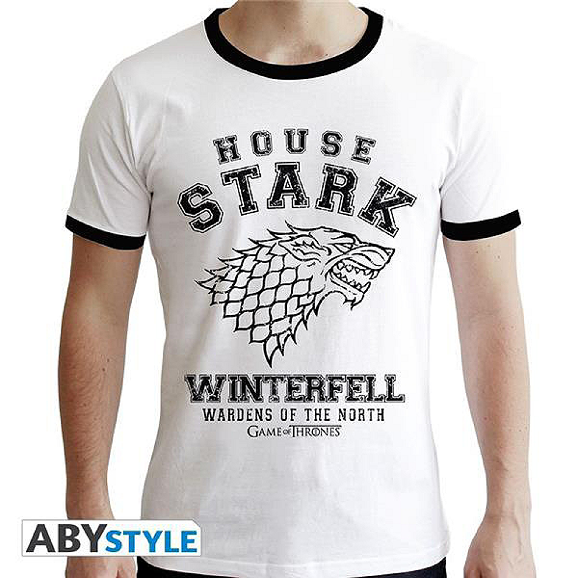Game of Thrones - House Stark White Man T-Shirt XL - flash vidéo
