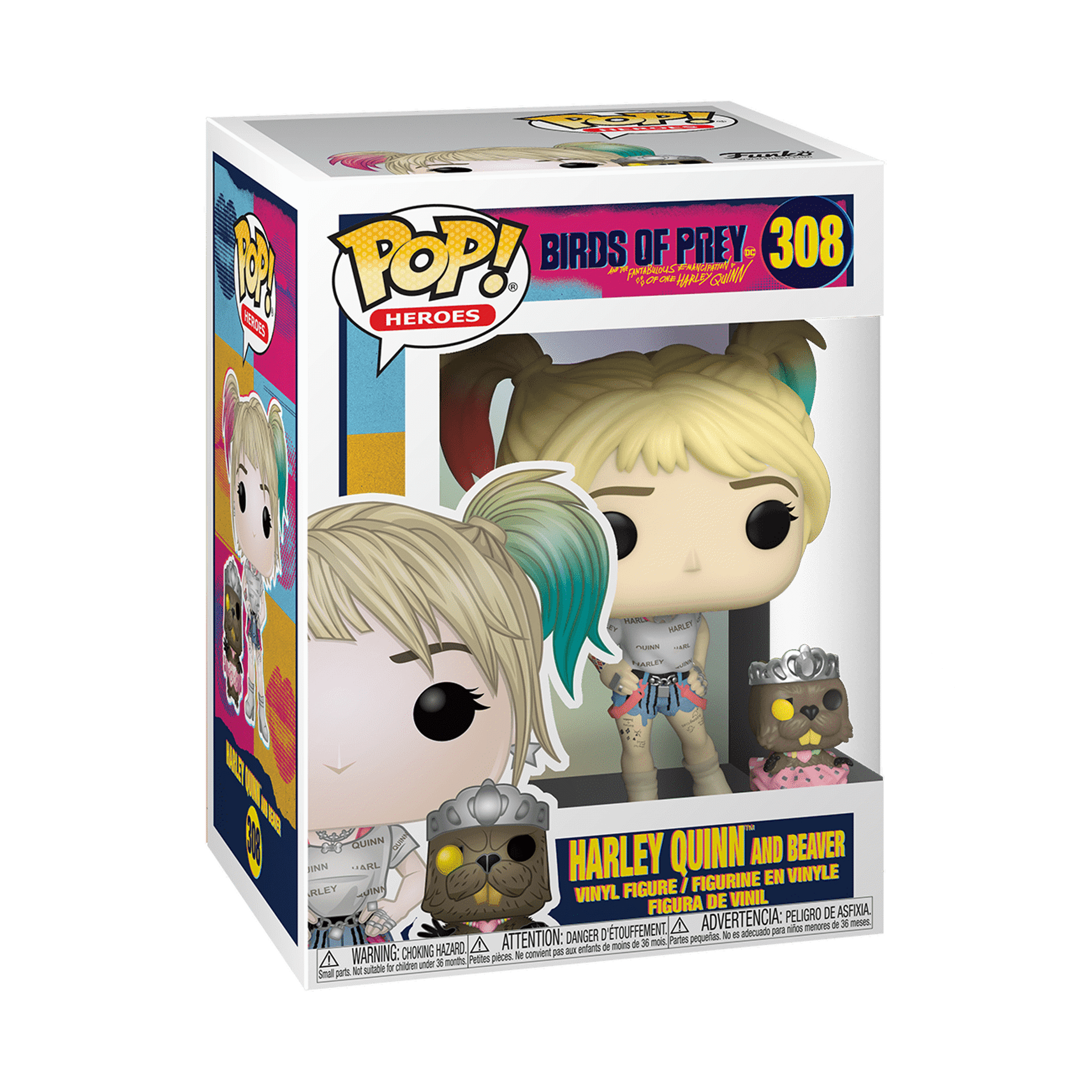 Funko Pop! Heroes Birds of Prey Harley Quinn with Beaver - flash vidéo