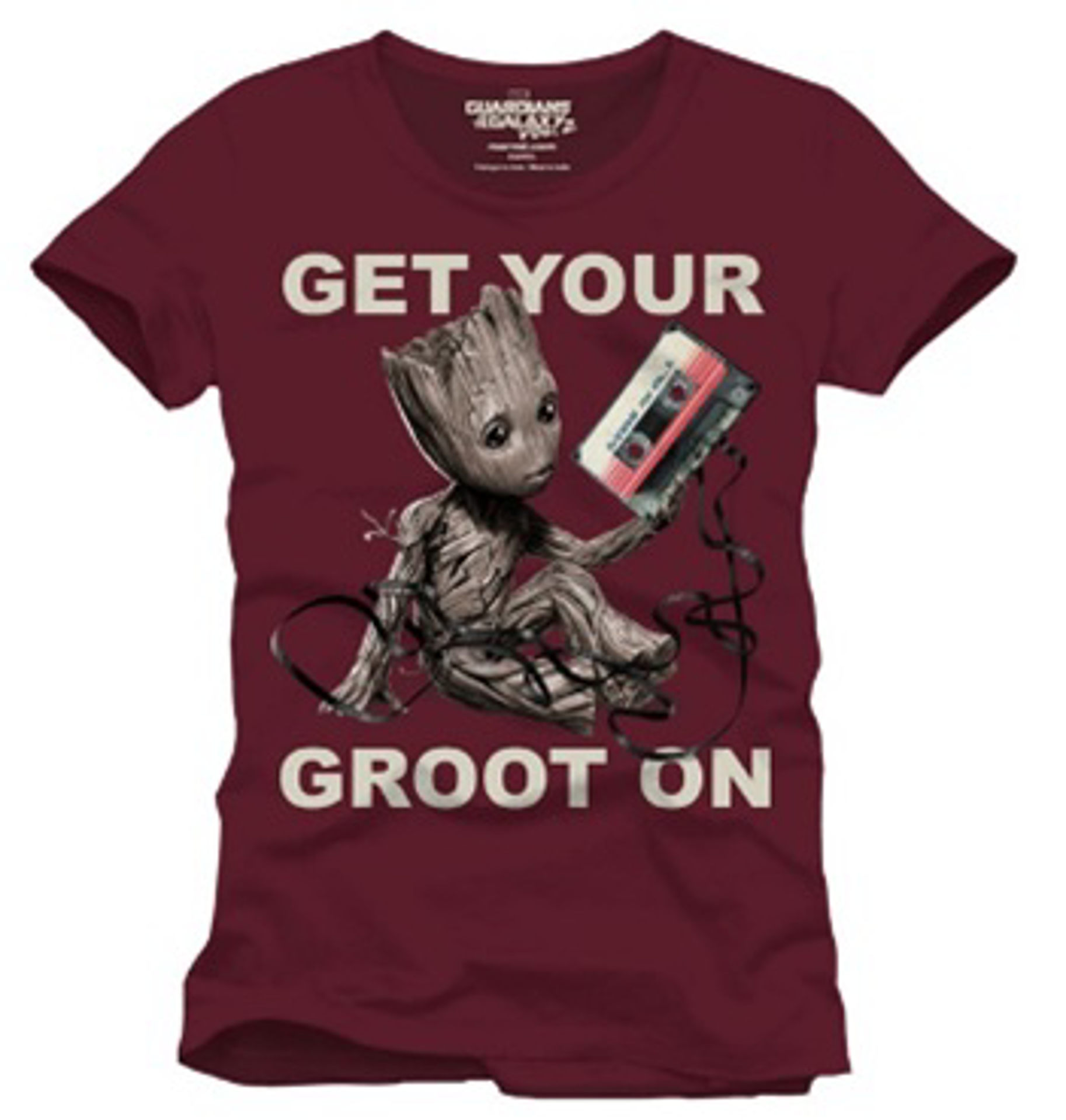 Gardians of the Galaxy vol.2 - Get Your Groot On Burgundy T-Shirt - XXL - flash vidéo