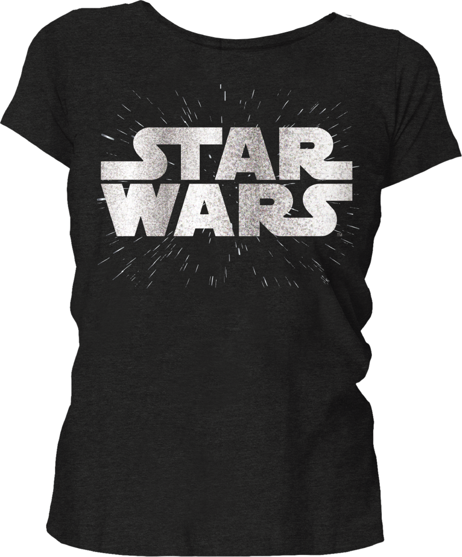 Star Wars - Silver Logo Black Women T-Shirt S