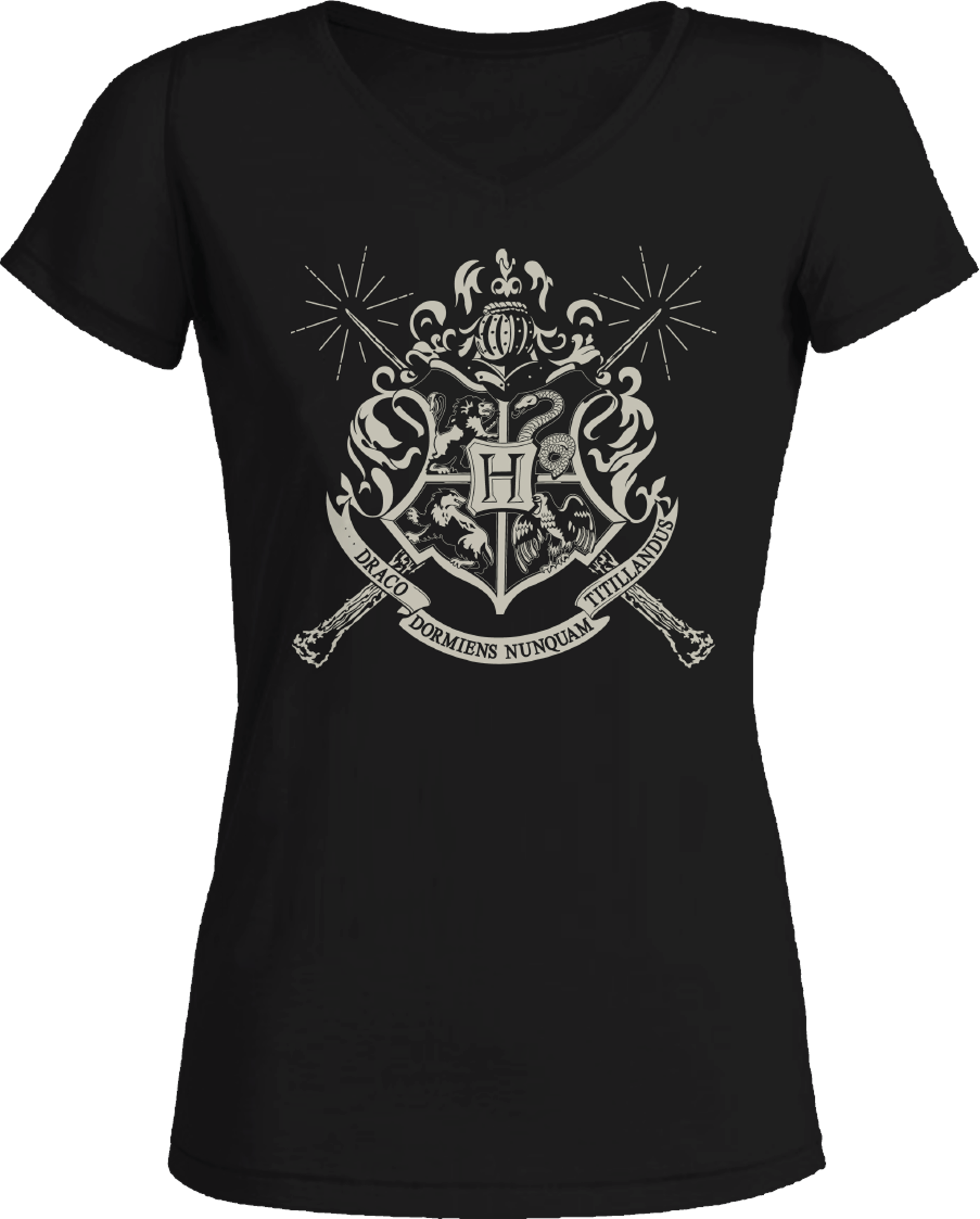Harry Potter - 4 Houses Emblems Black Women T-Shirt XL