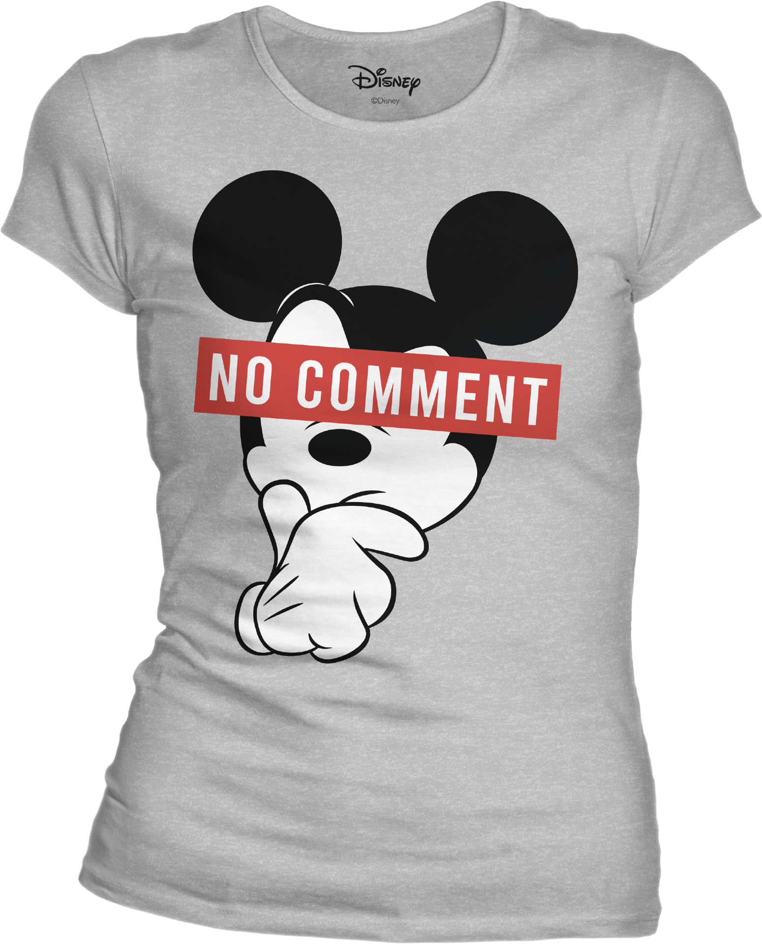 Disney - Mickey No Comment Grey Woment T-Shirt S