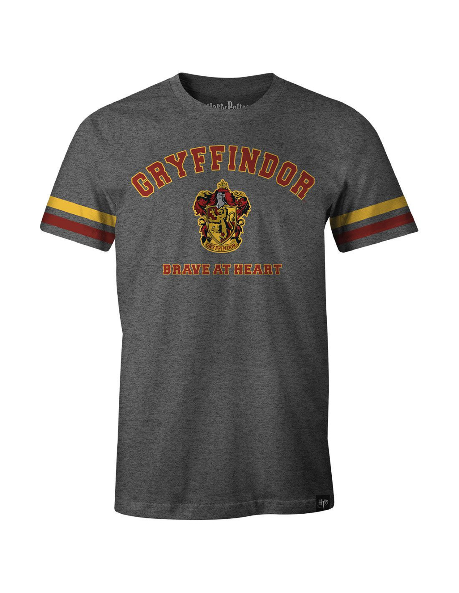 Harry Potter - T-Shirt Anthracite Chiné Gryffondor "Brave at Heart" - L