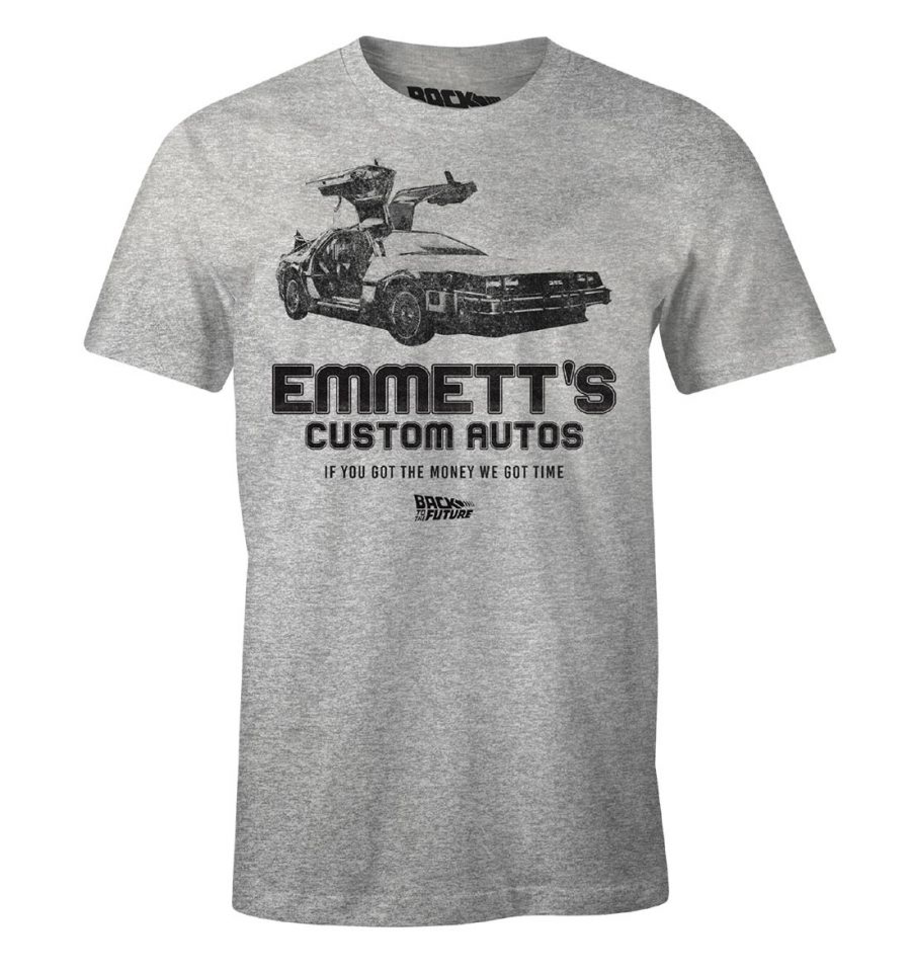Back to the Future - Emmett's Custom Autos Grey T-Shirt L