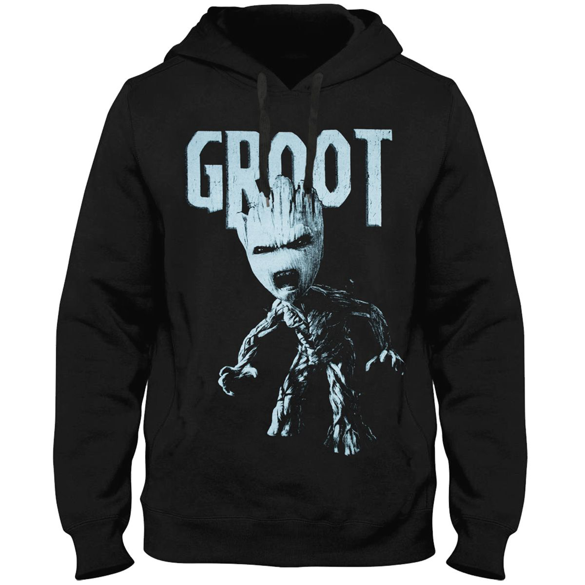 Guardians of the Galaxy - Angry Groot Black Hoodie L - flash vidéo