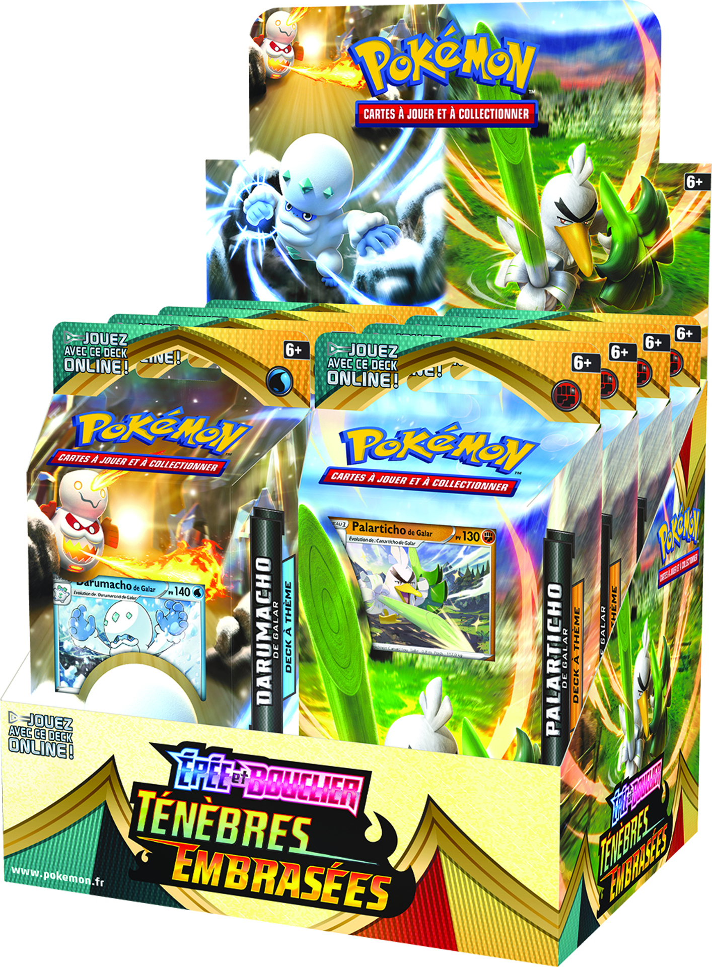 Pokémon JCC - Epée et Bouclier - Pack de Starter Ténèbres Embrasées (Display x8) - flash vidéo