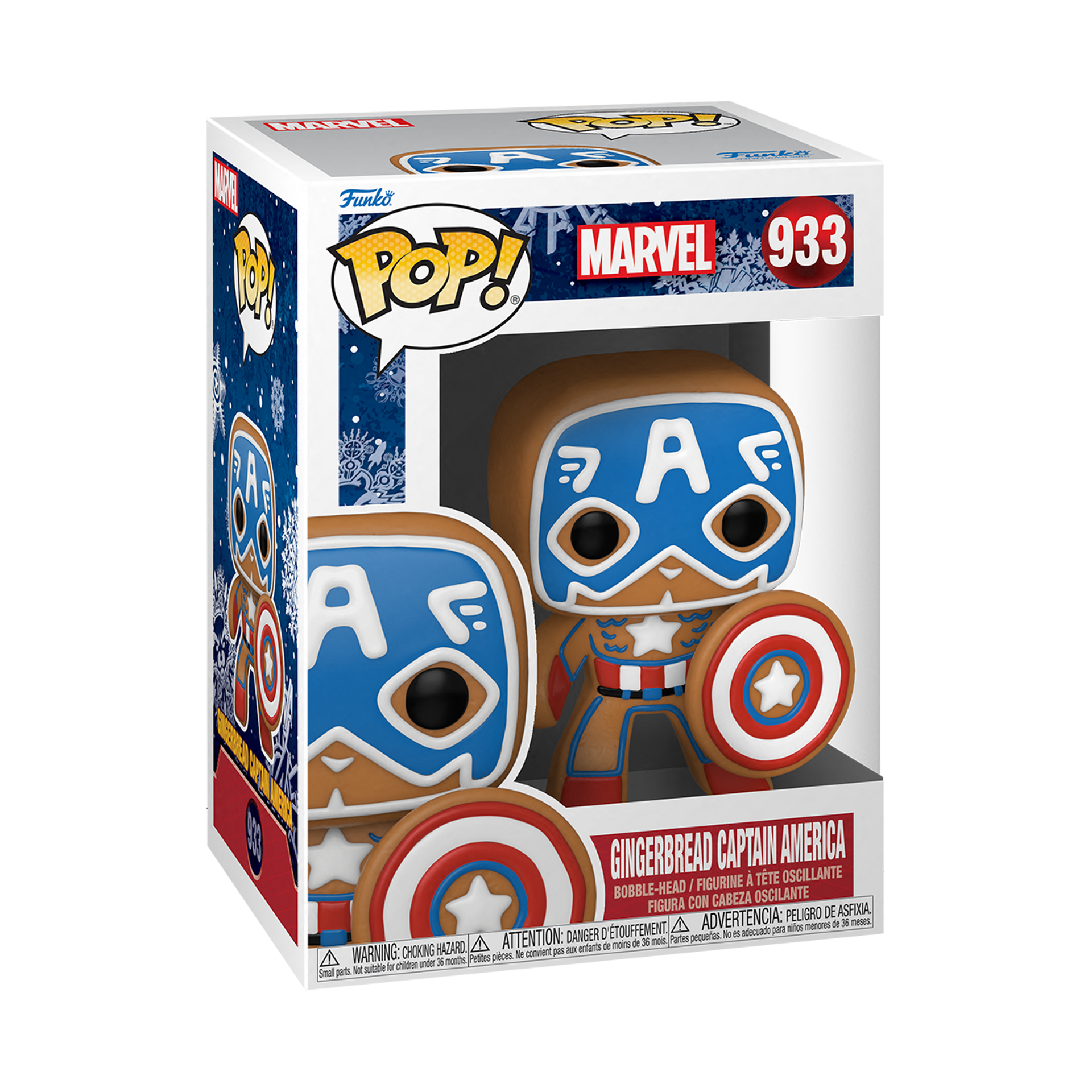 Funko Pop! Marvel: Holiday - Gingerbread Captain America ENG Merchandising - flash vidéo
