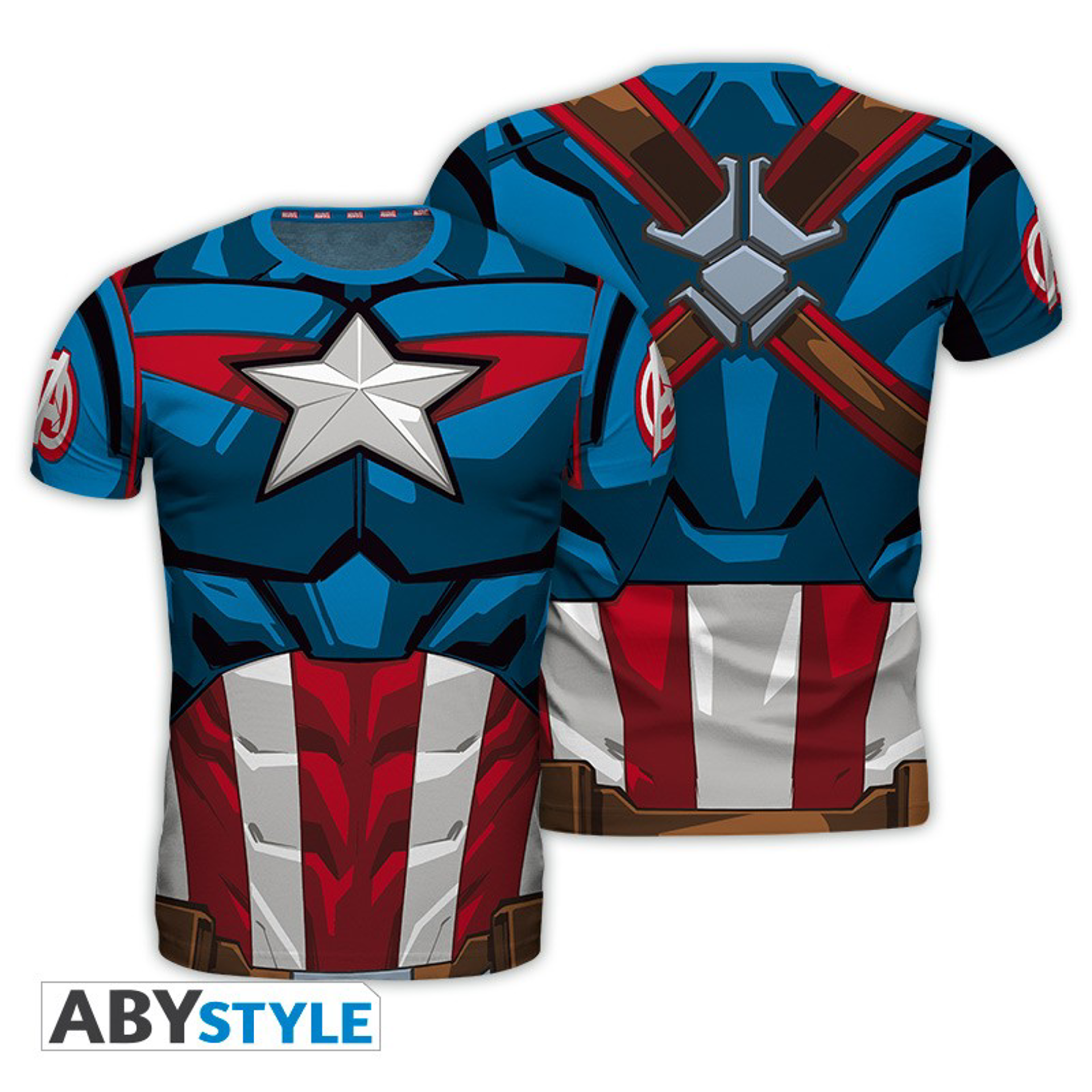 Marvel - Tshirt Réplique Captain America Homme S