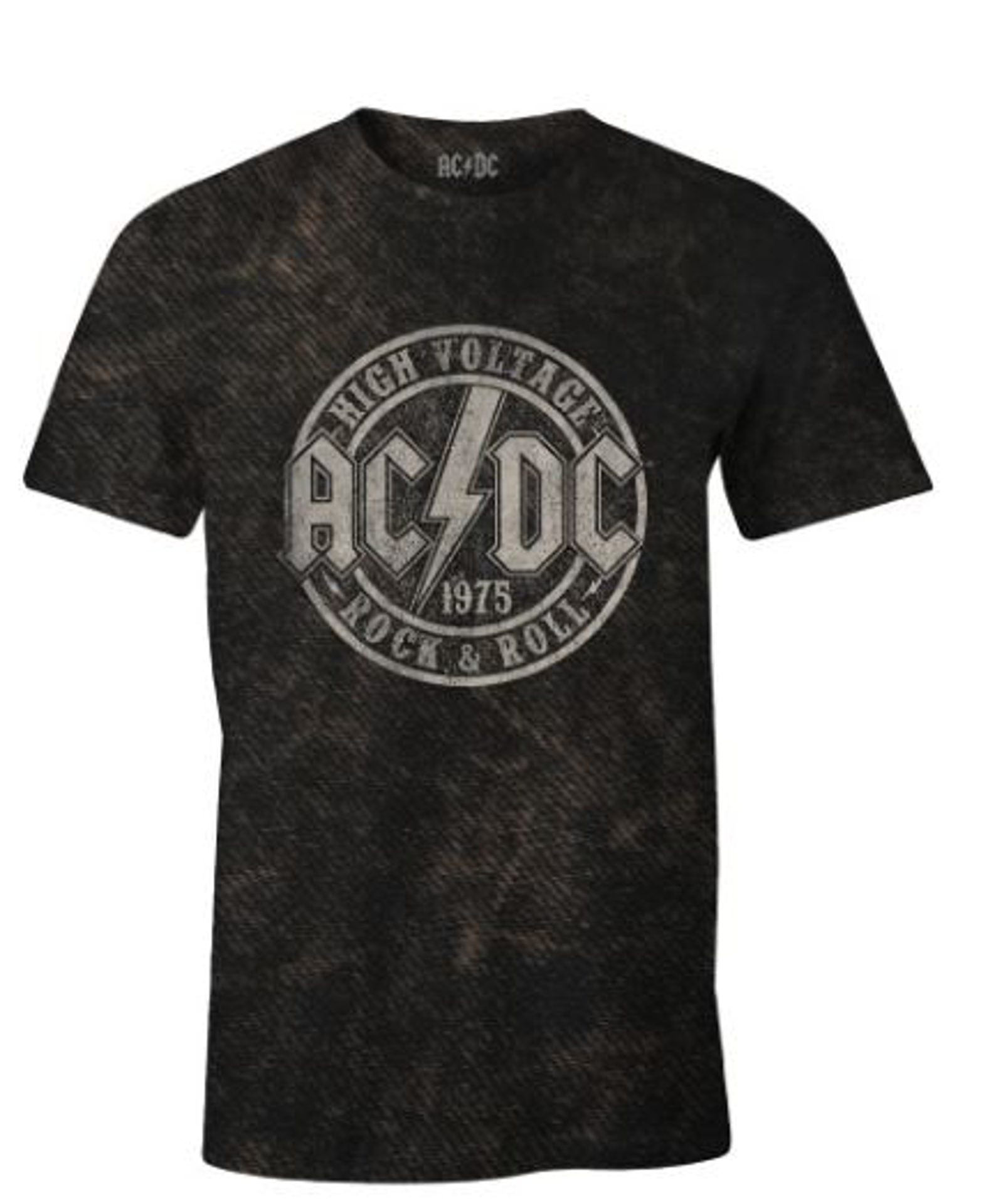 ACDC - T-shirt Noir Hommes Rock & Roll 1975 - XL