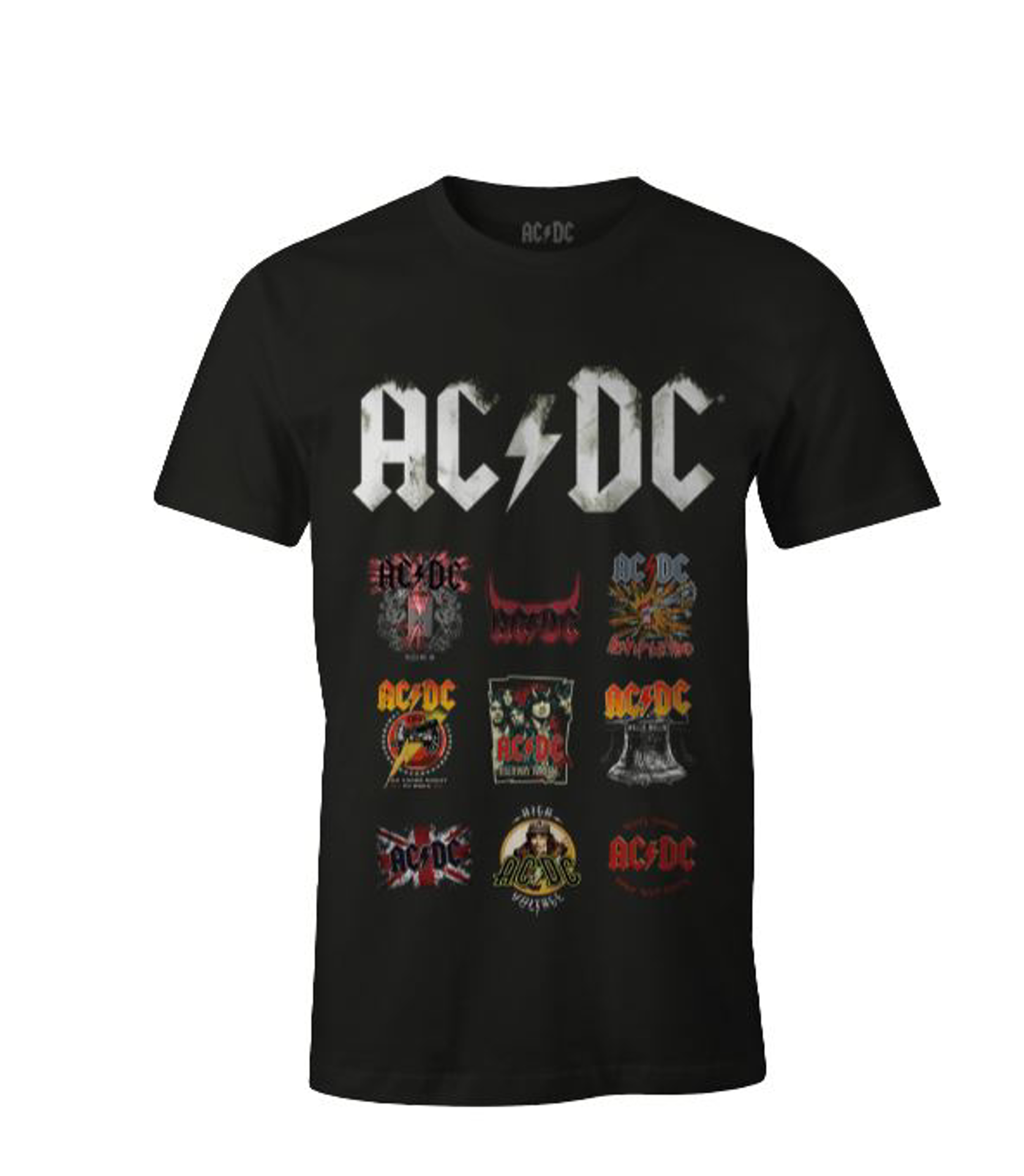 ACDC - T-shirt Noir Hommes Logo Patchwork - XL