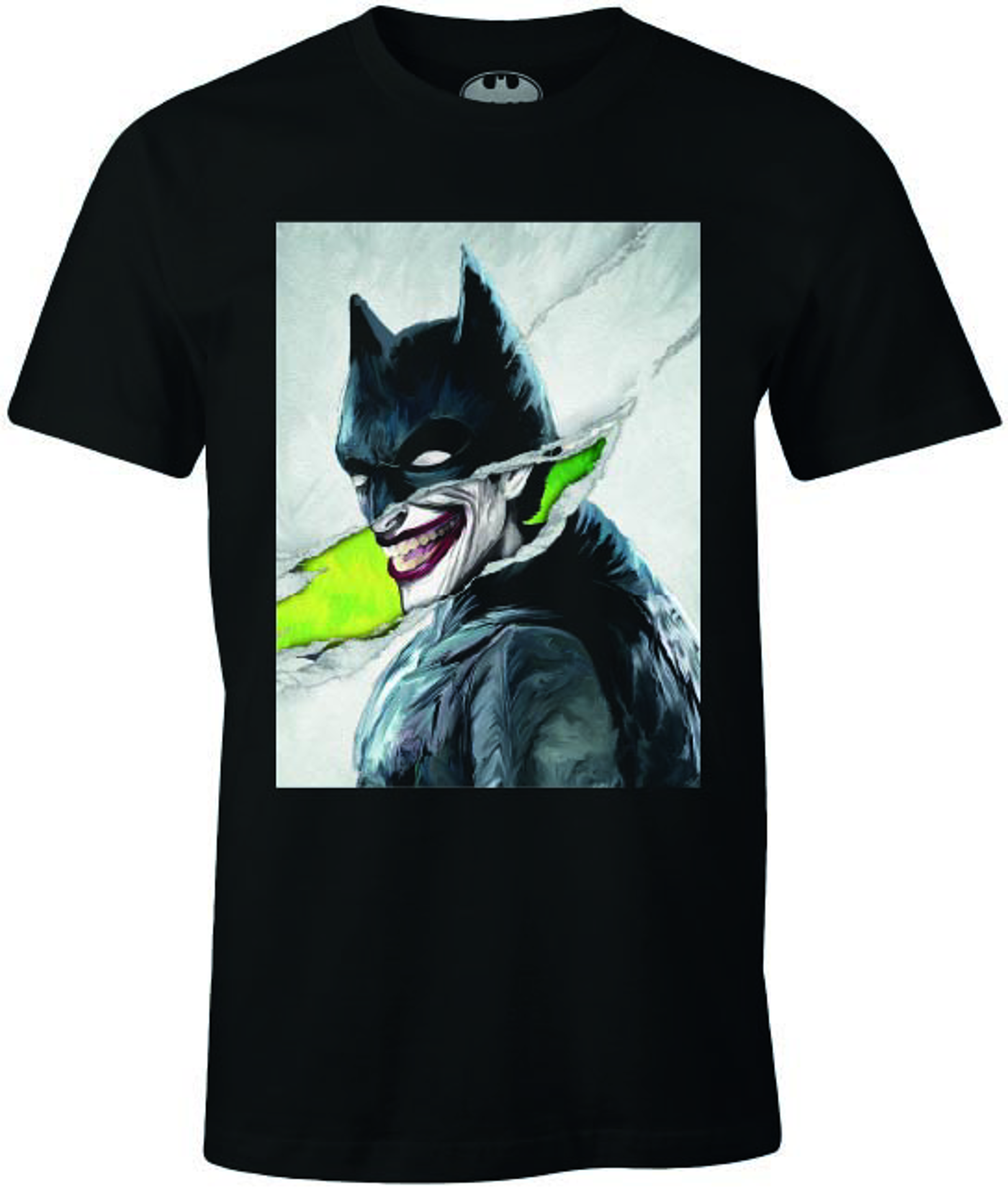 DC Comics - Batman - T-shirt Noir Hommes - Le Joker déguisé en Batman - S