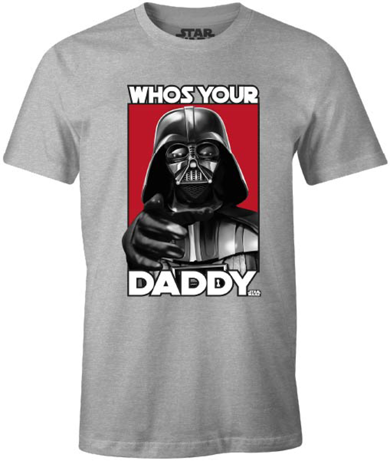 Star Wars - T-shirt Gris Hommes - Qui est ton père ? - M - flash vidéo
