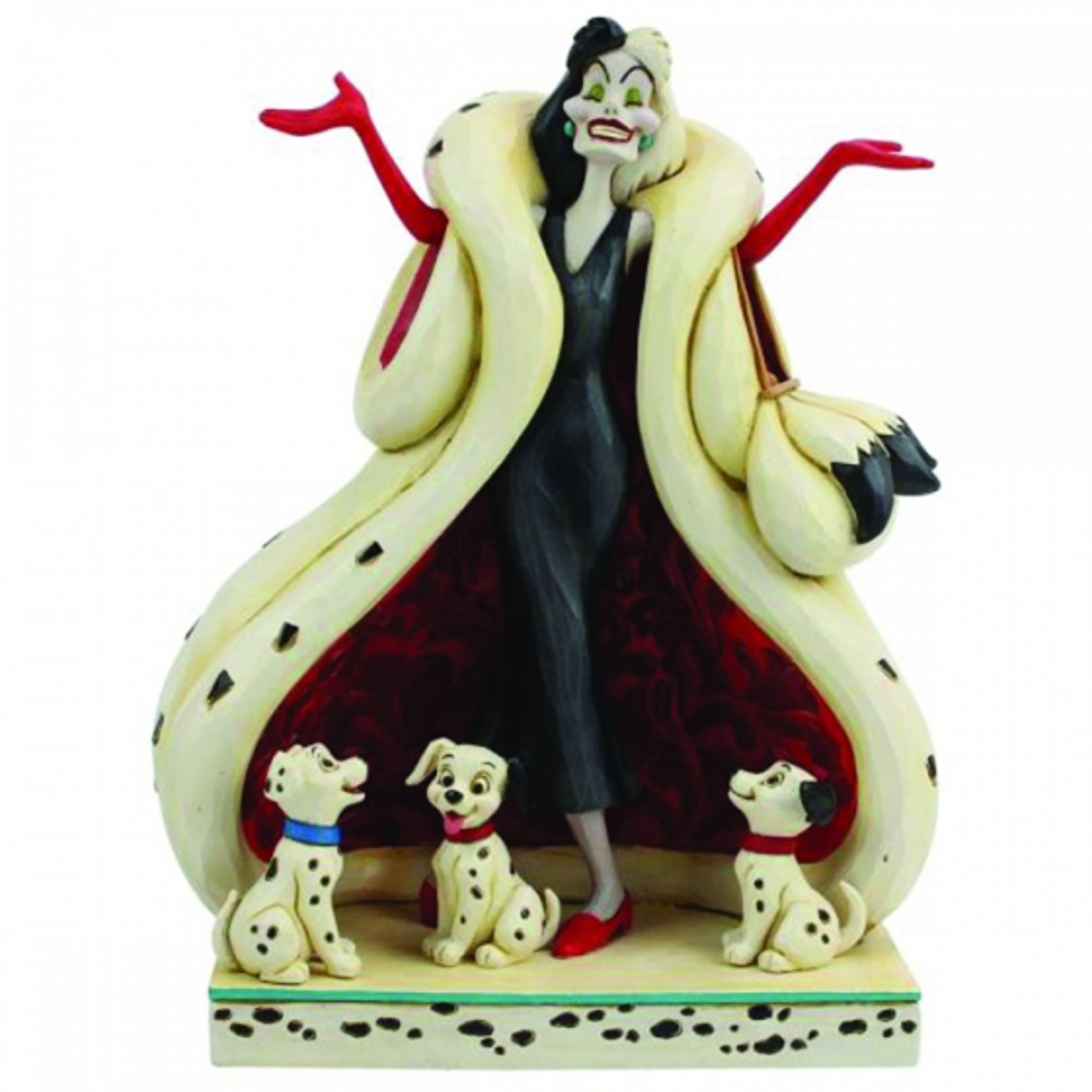 Enesco - Disney The Cute & The Cruel (Cruella & Puppies Figurine) - Merchandising