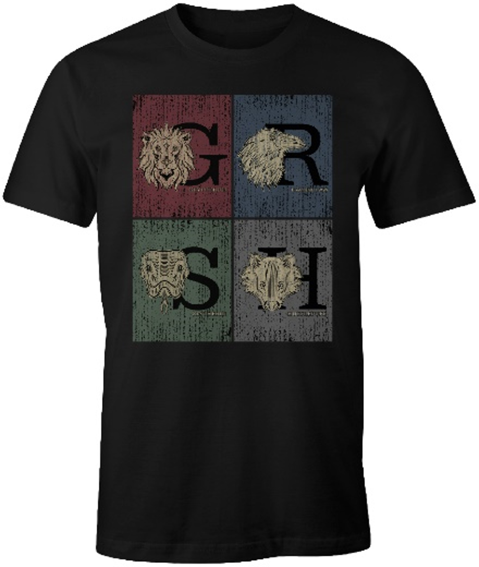 Harry Potter - T-Shirt Noir Poudlard Grunge - XXL - flash vidéo