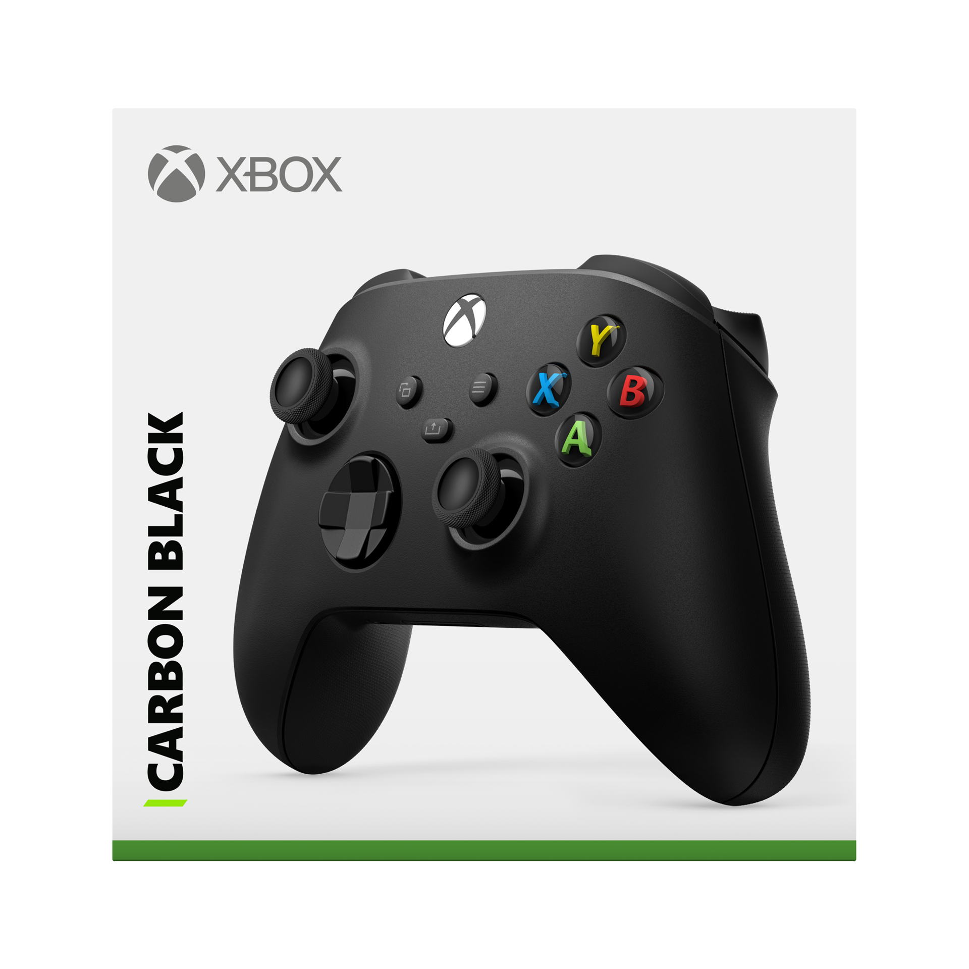 Manette sans fil Xbox Carbon Black pour Xbox Series X|S, Xbox One, Windows 10 et Mobile