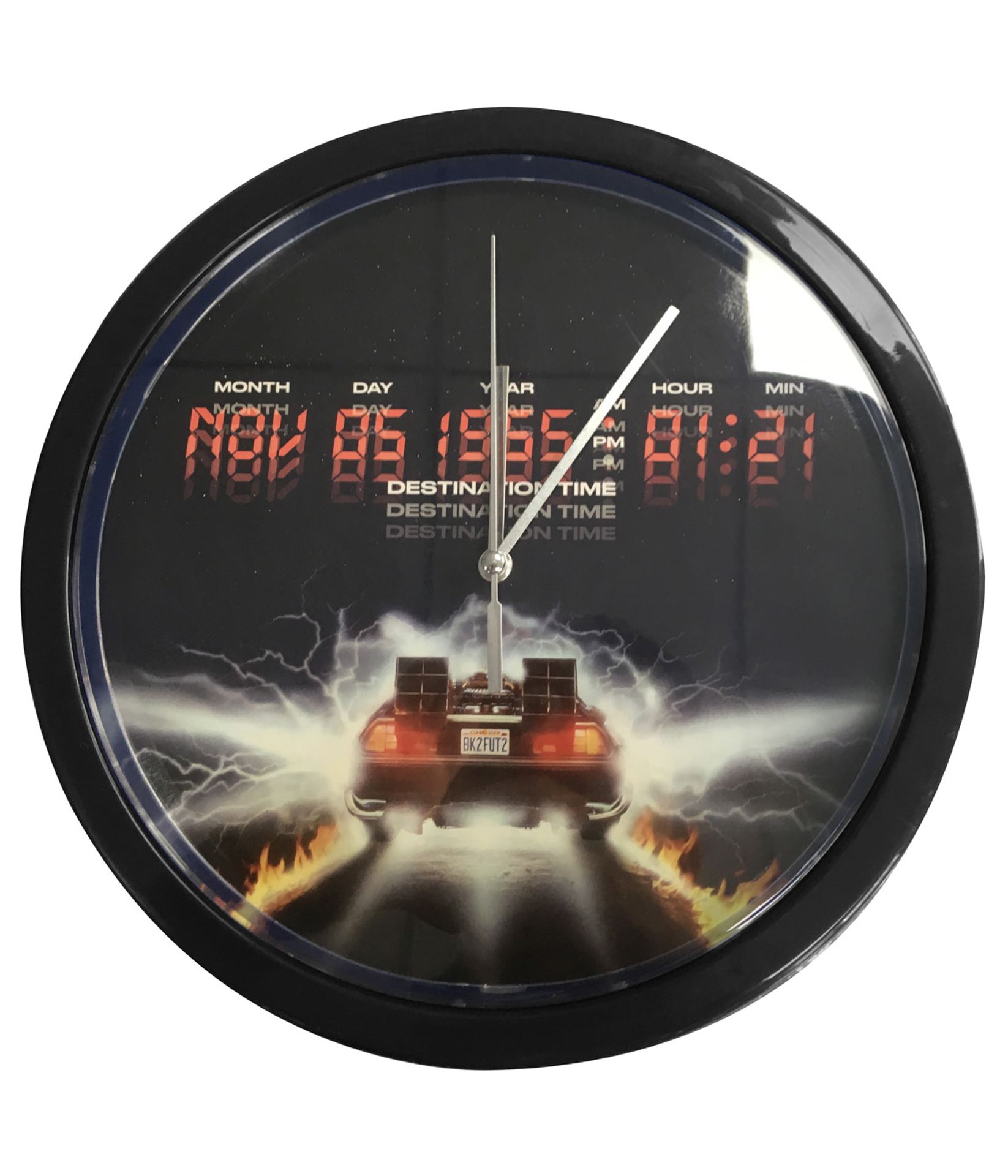 Retour vers le futur - Horloge murale avec cadre en métal - flash vidéo
