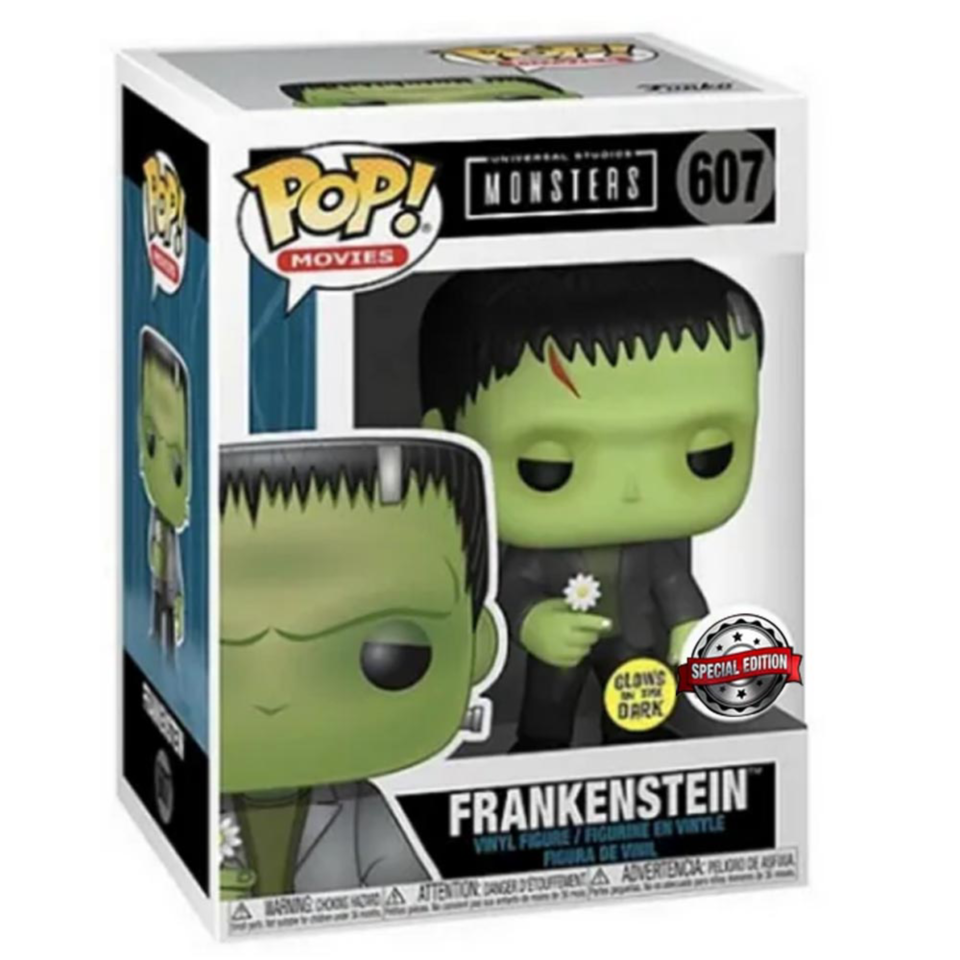 Funko Pop! Movies: Monsters - Frankenstein (with Flower - Glow-in-the-dark) - US Exclusive - flash vidéo