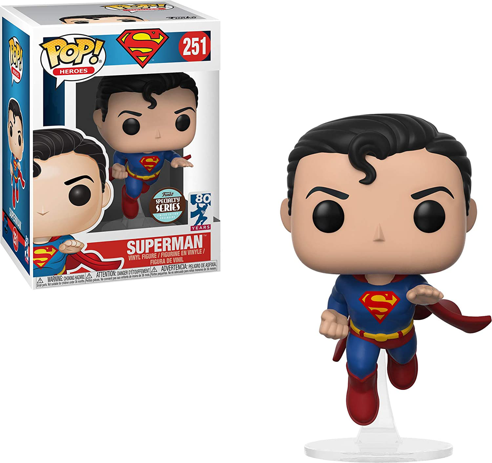 Funko Pop! Heroes: Superman 80 Years - Superman (Flying) Limited Edition Exclusive - flash vidéo