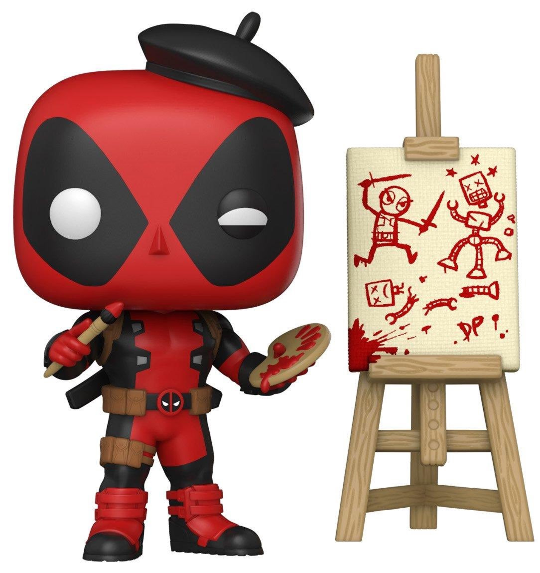 Funko Pop! Marvel: Deadpool - Deadpool as French Painter - US Exclusive - flash vidéo