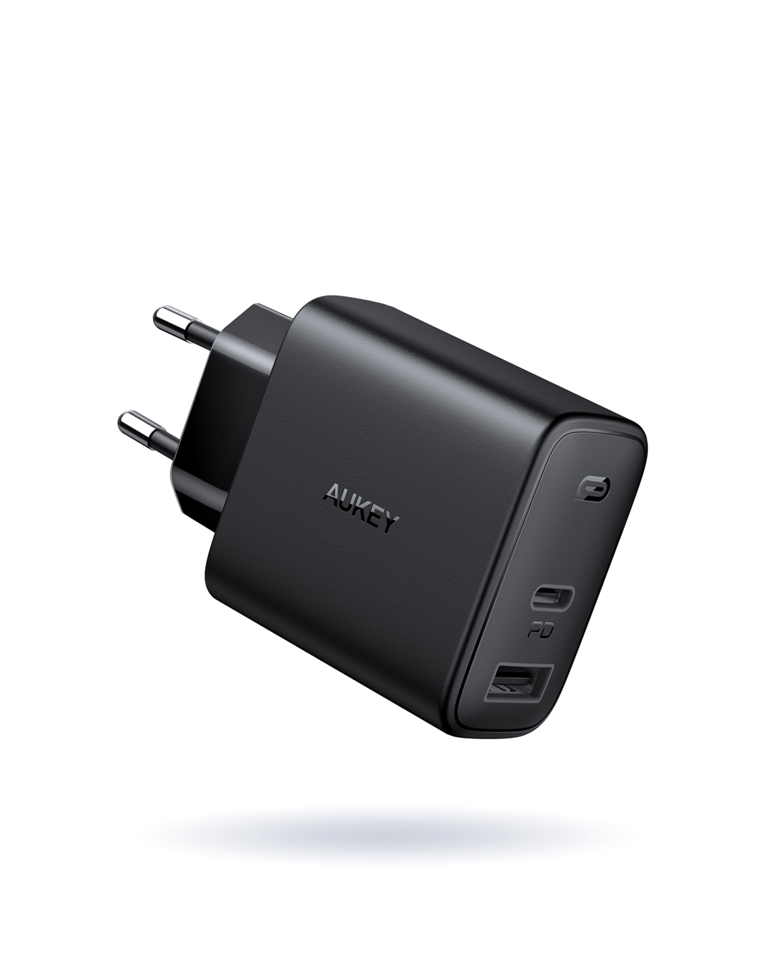 Aukey - Chargeur mural PD 32W à deux ports PA-F3S-BK Swift Series Noir - flash vidéo