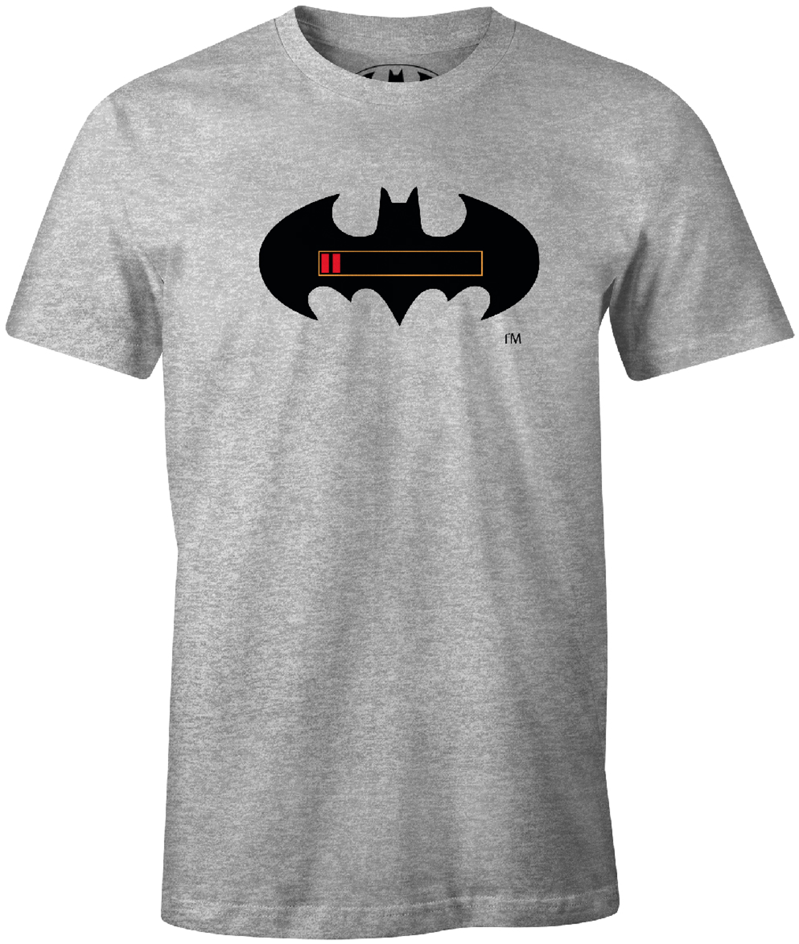 DC Comics - T-Shirt Gris Batman Batterie à plat - XL