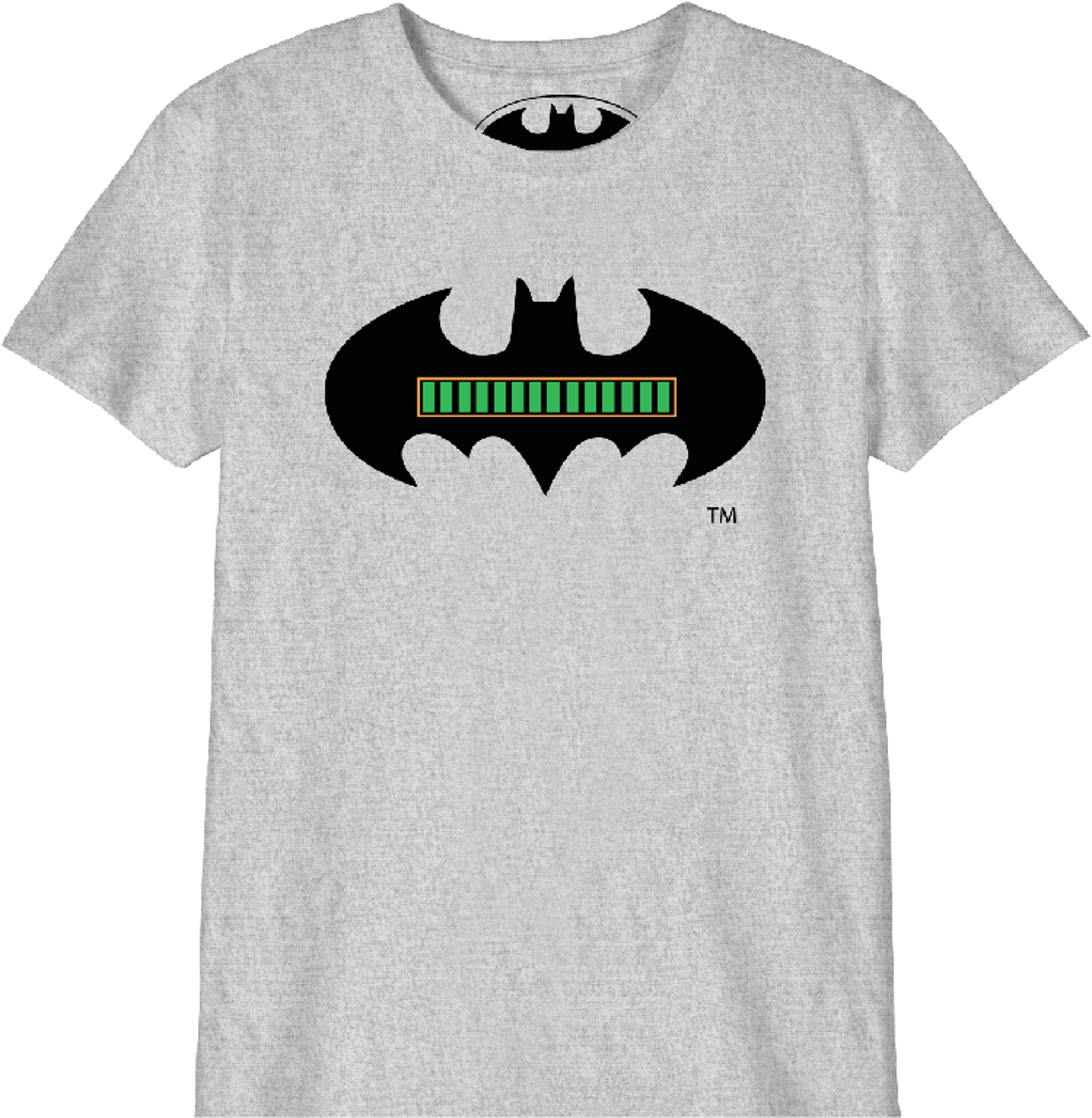 DC Comics - T-Shirt Gris Enfant Batman Batterie à pleine charge - 8 ans