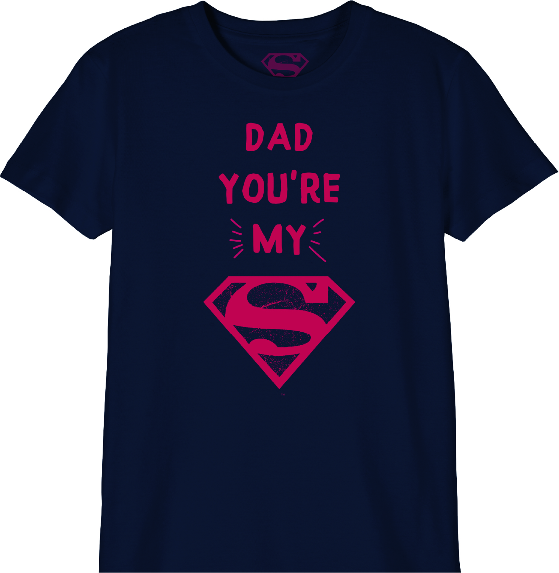 DC Comics - T-Shirt Noir Enfant Papa, Tu es mon Superman - 8 ans