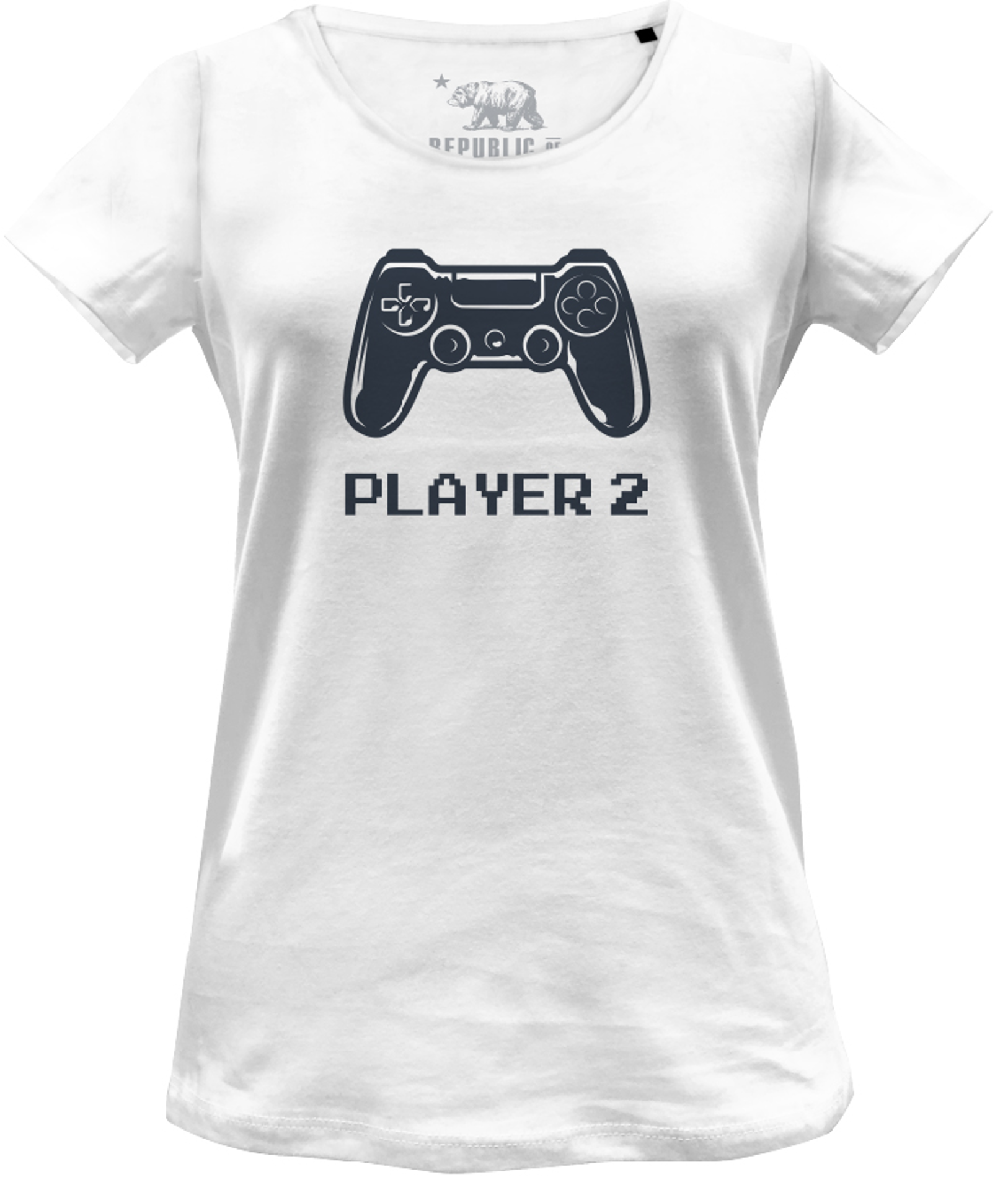 Gaming - T-Shirt Femme Blanc Joueur 2 - L