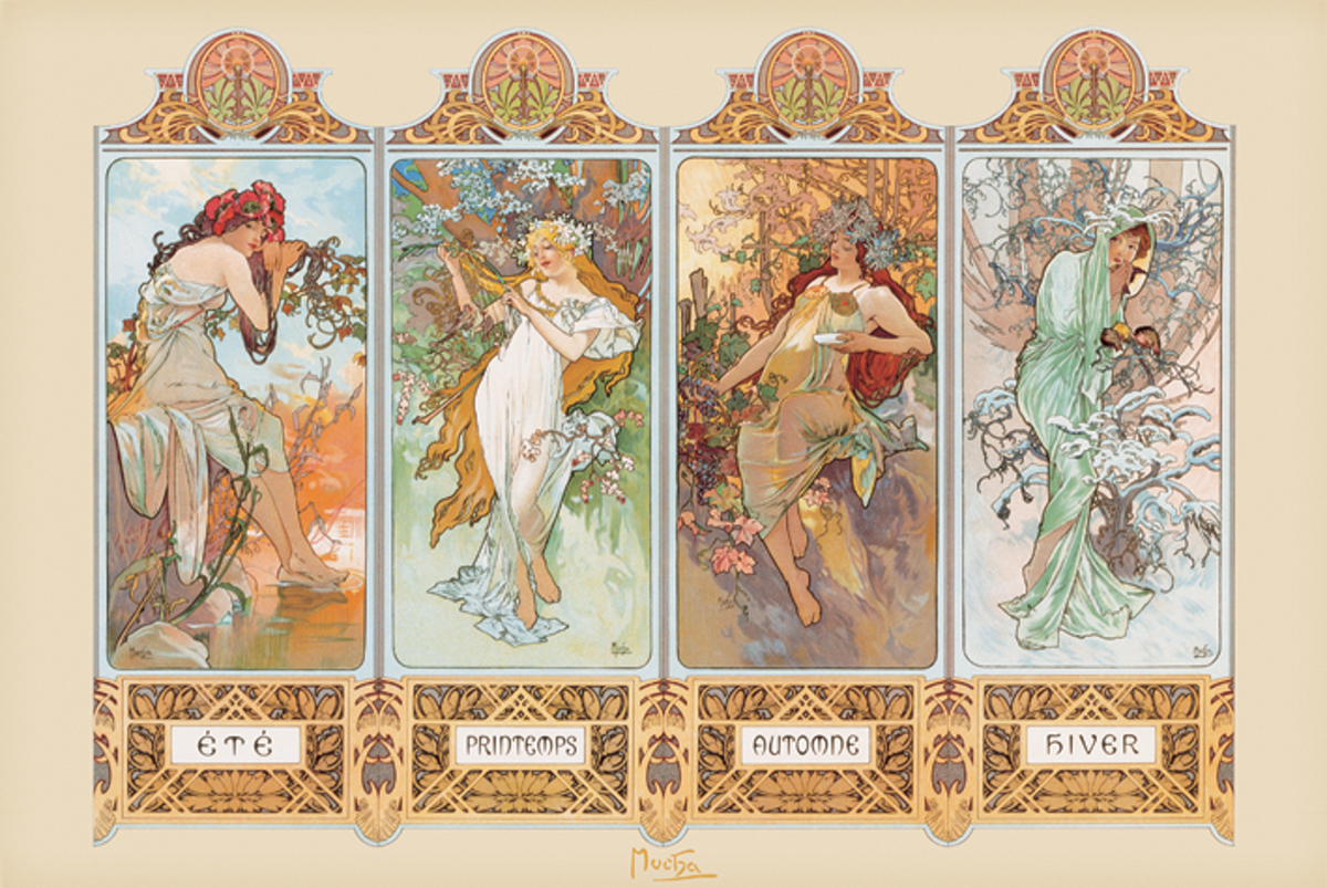 Mucha - Maxi Poster Les 4 Saisons