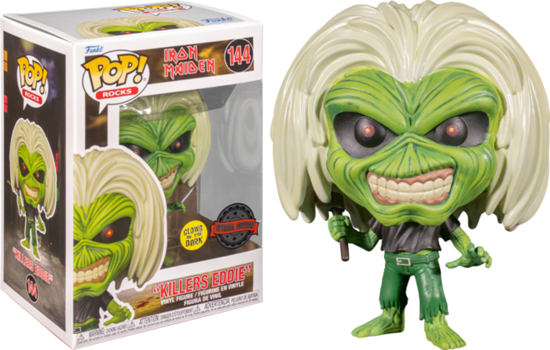 Funko Pop! Rocks: Iron Maiden - "Killers Eddie" (Metallic - Glow in the Dark) - US Exclusive - flash vidéo