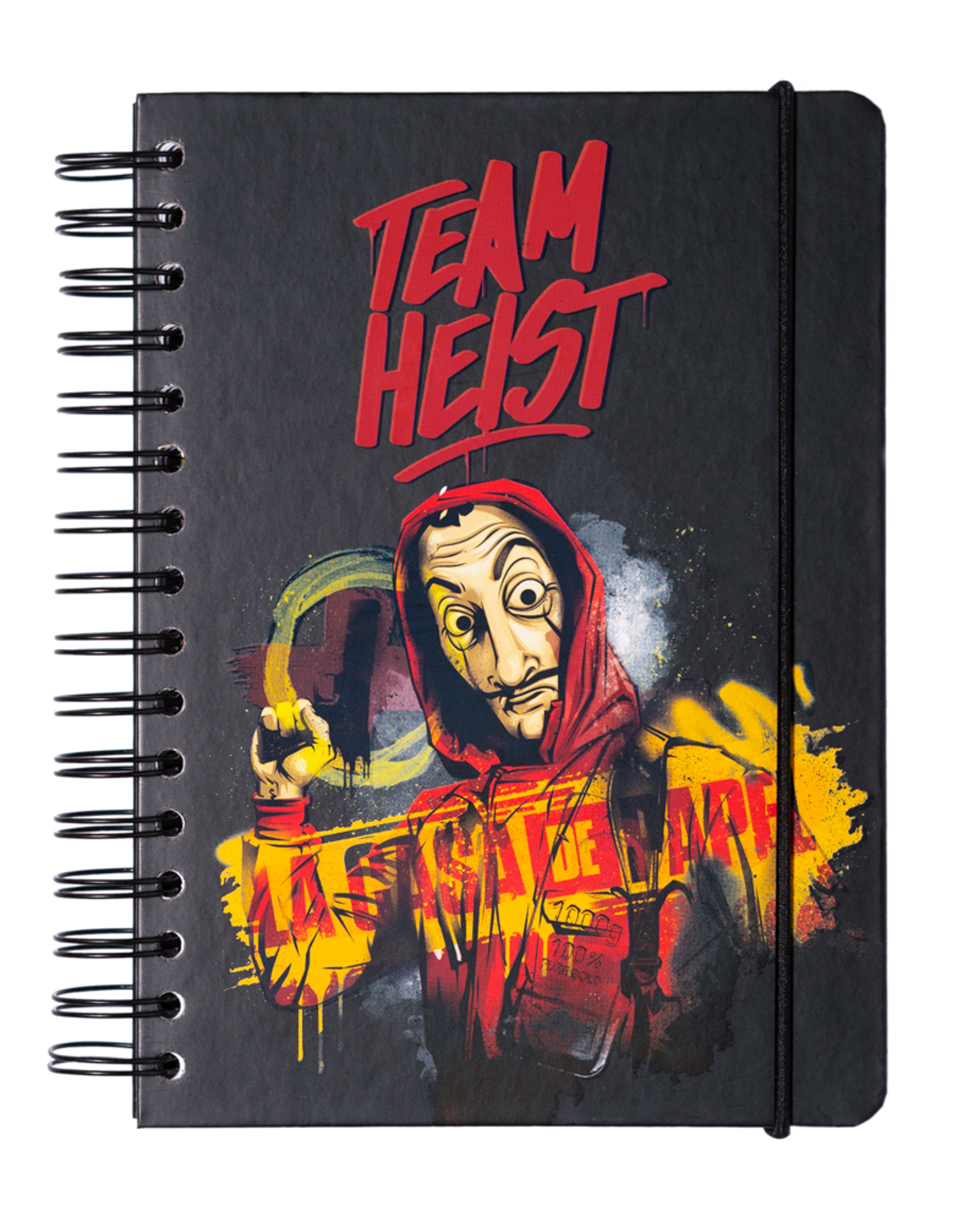 La Casa de Papel - Carnet à spirales à couverture rigide A5 "Team Heist"