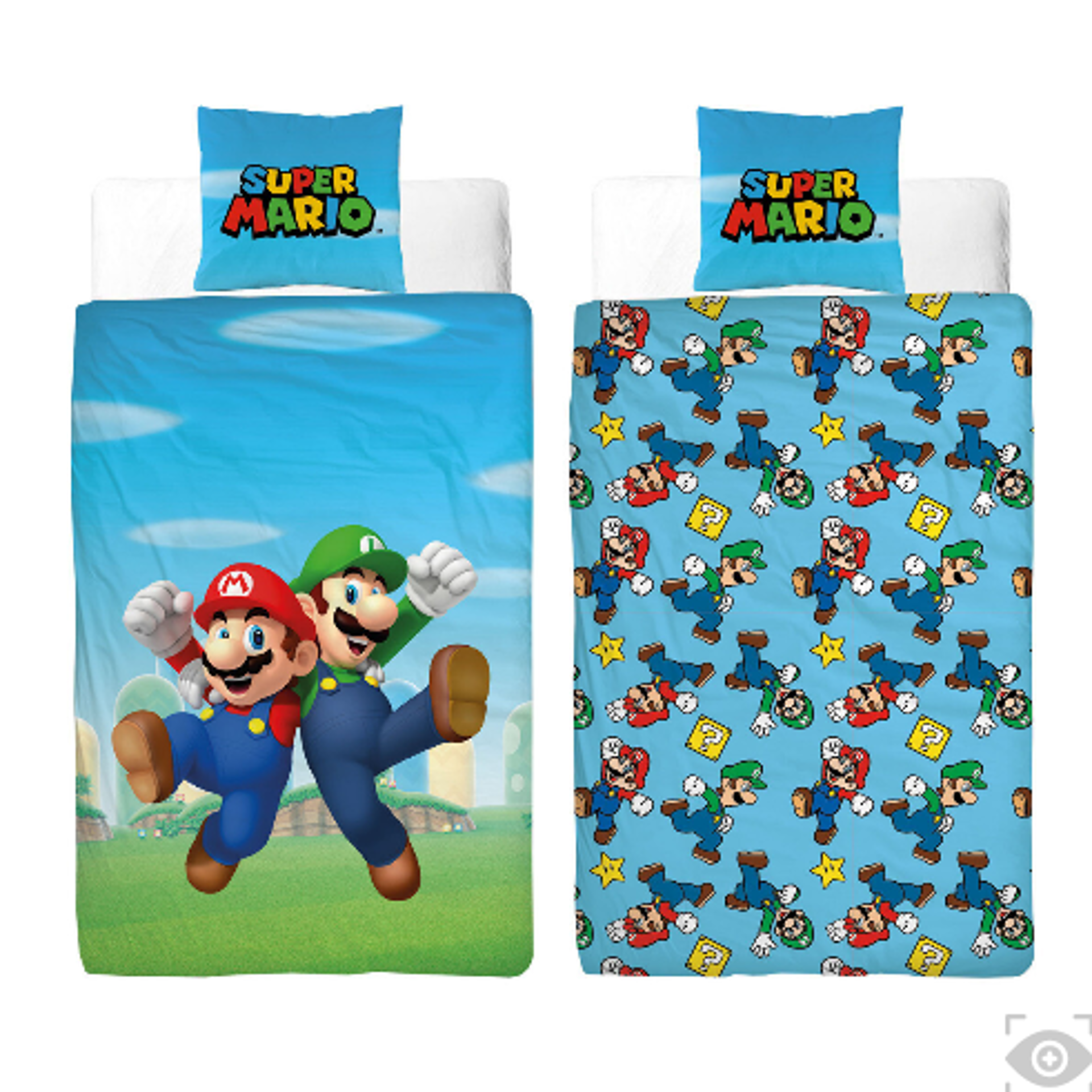 Nintendo - Drap-housse Super Mario & Luigi "Platform" - flash vidéo