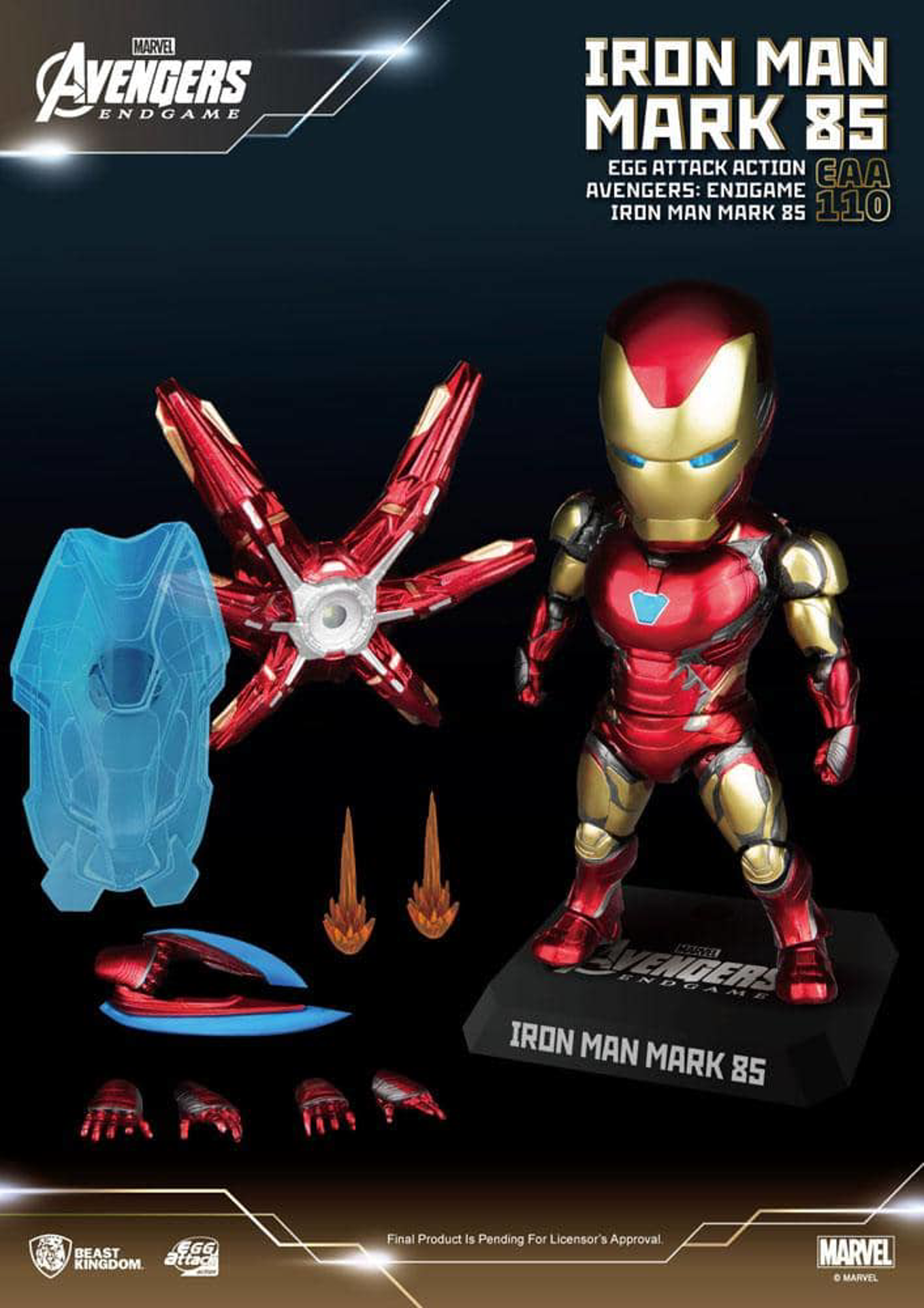Marvel - EAA-110 Avengers:Endgame Iron Man Mark 85 - flash vidéo