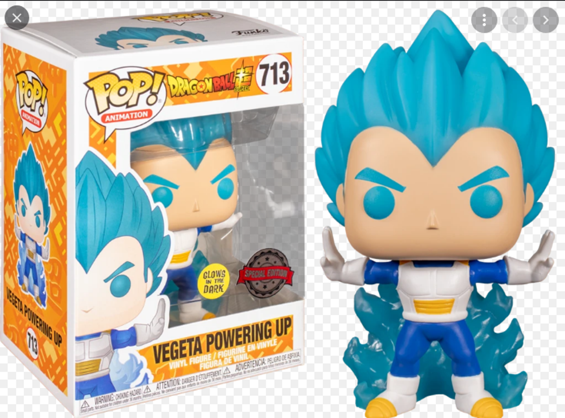 Funko Pop! Animation: DBS- Vegeta Powering Up (Glow in the Dark) )w/Chase - US Exclusive - flash vidéo
