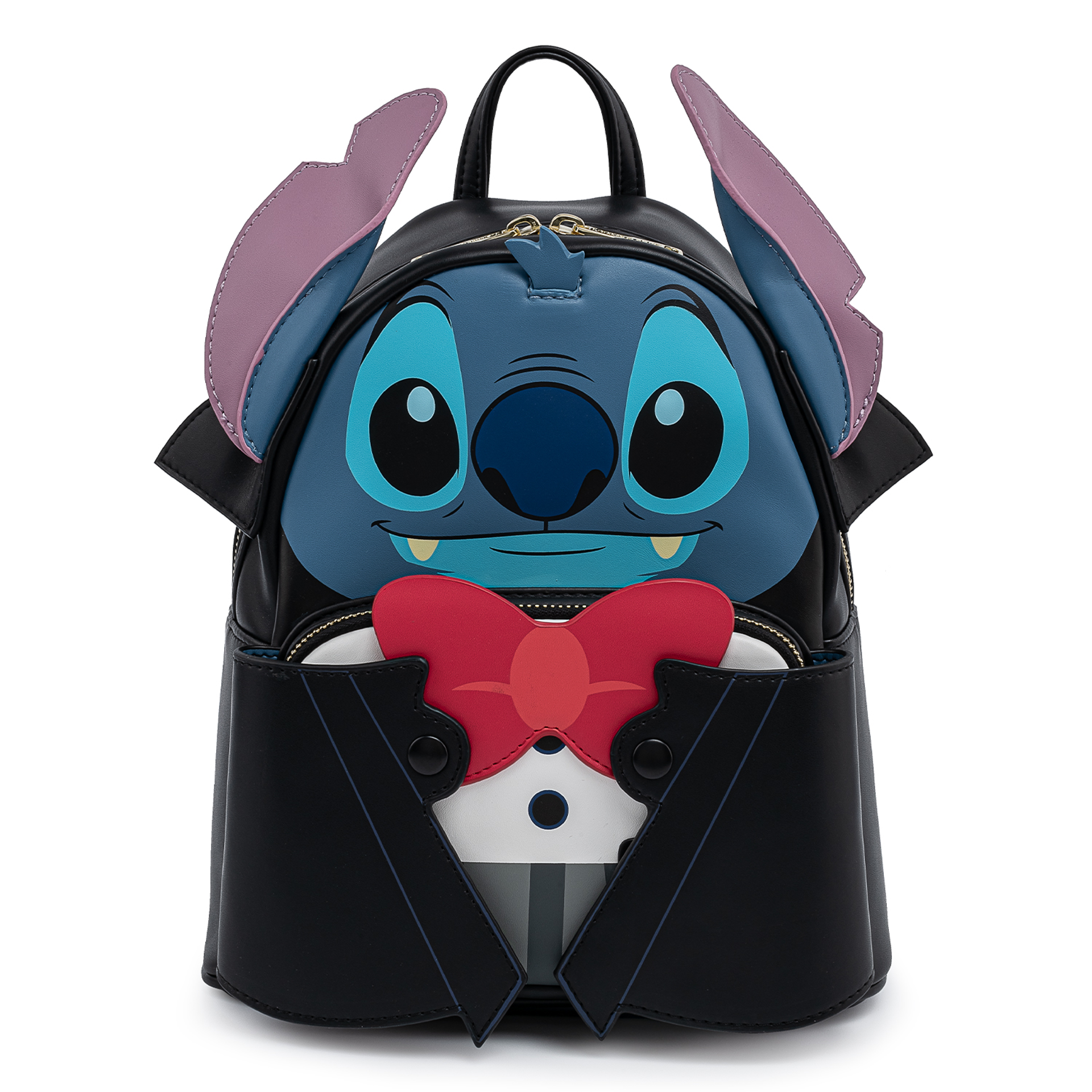 Loungefly: Disney Lilo & Stitch - Vampire Stitch Bow Tie Mini Backpack - flash vidéo