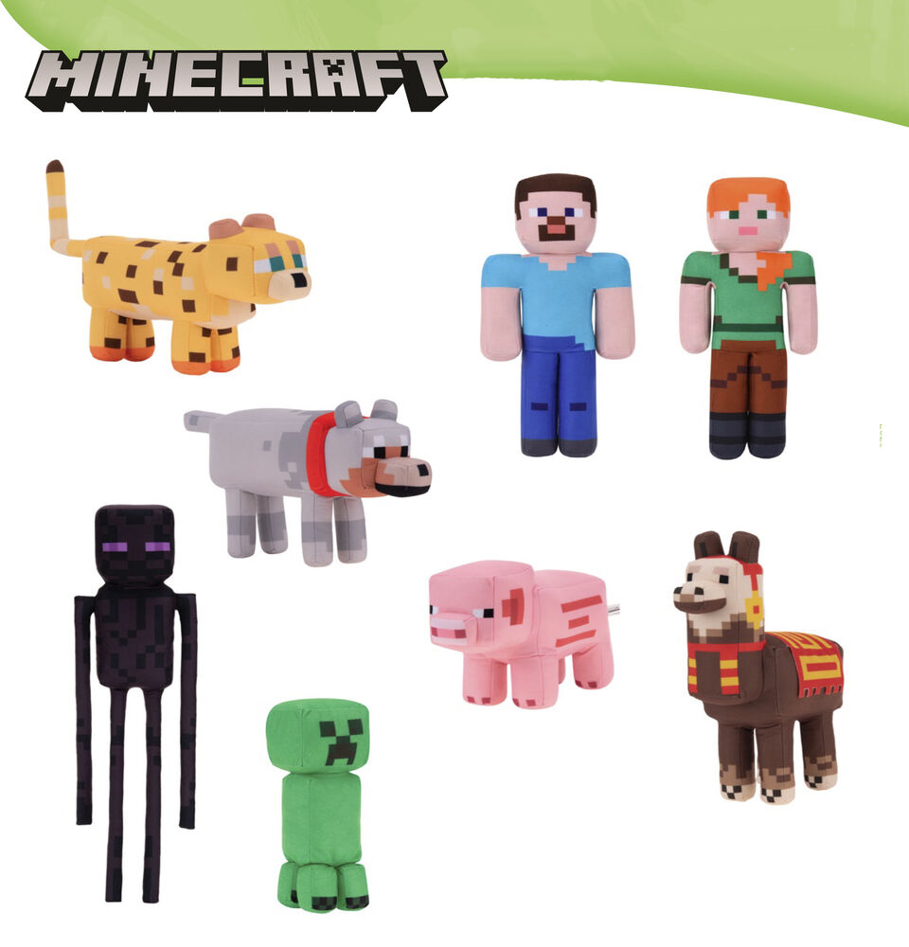 Minecraft - Assortiment de 8 Peluches 30 cm - flash vidéo