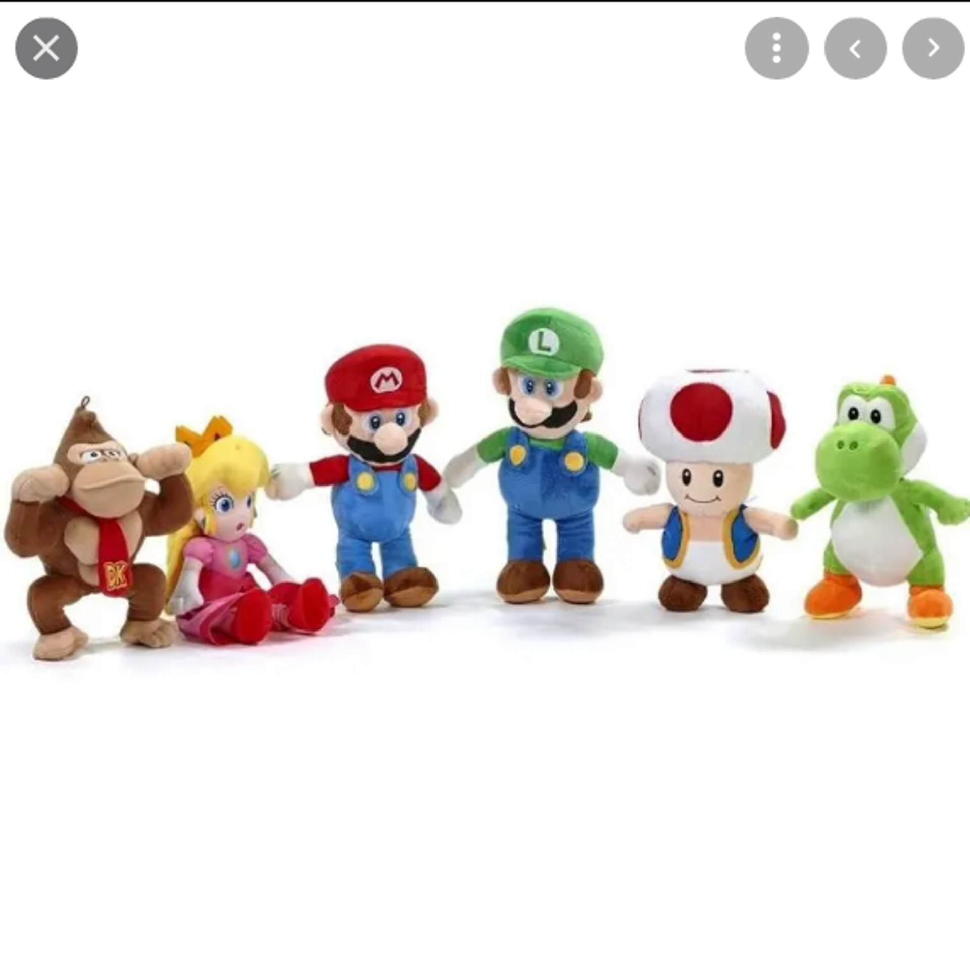 Nintendo - Assortiment de 6 Peluches Mario Universe 36 cm - flash vidéo