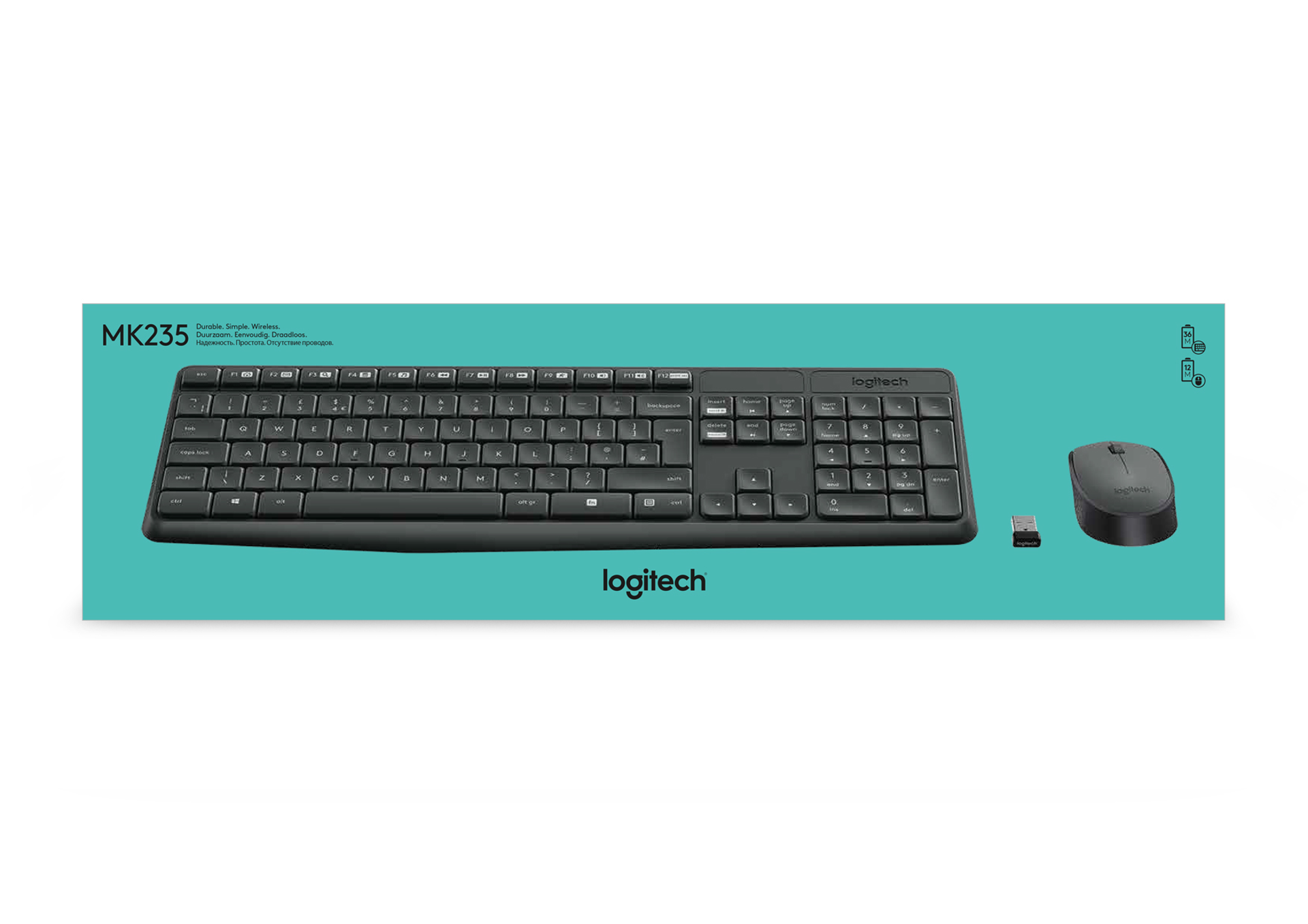 Logitech Ensemble clavier et souris sans fil MK235 Noir Azerty BNL - flash vidéo