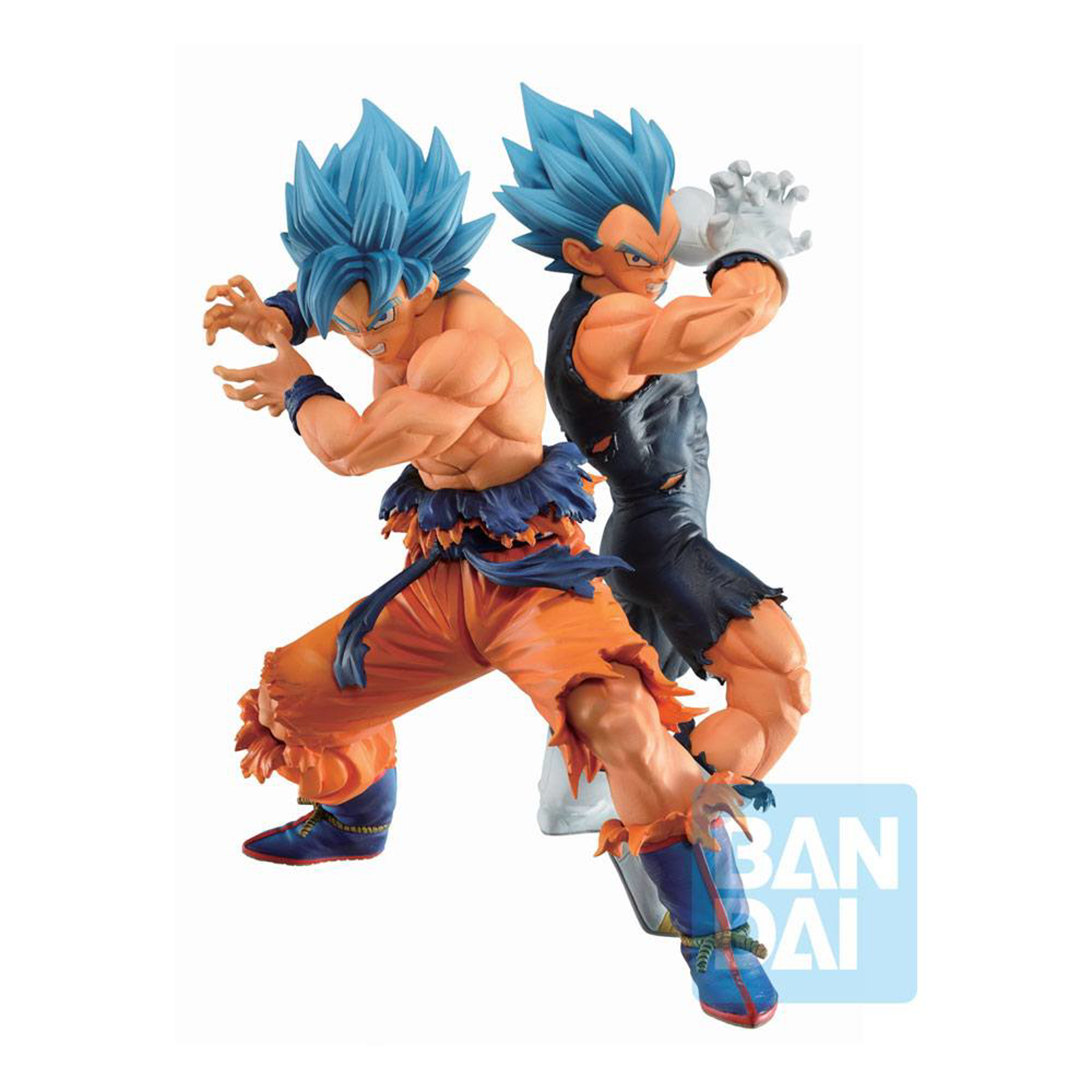 Dragon Ball Super Ichibansho - Super Saiyan God Goku & Vegeta Figure 21cm - flash vidéo