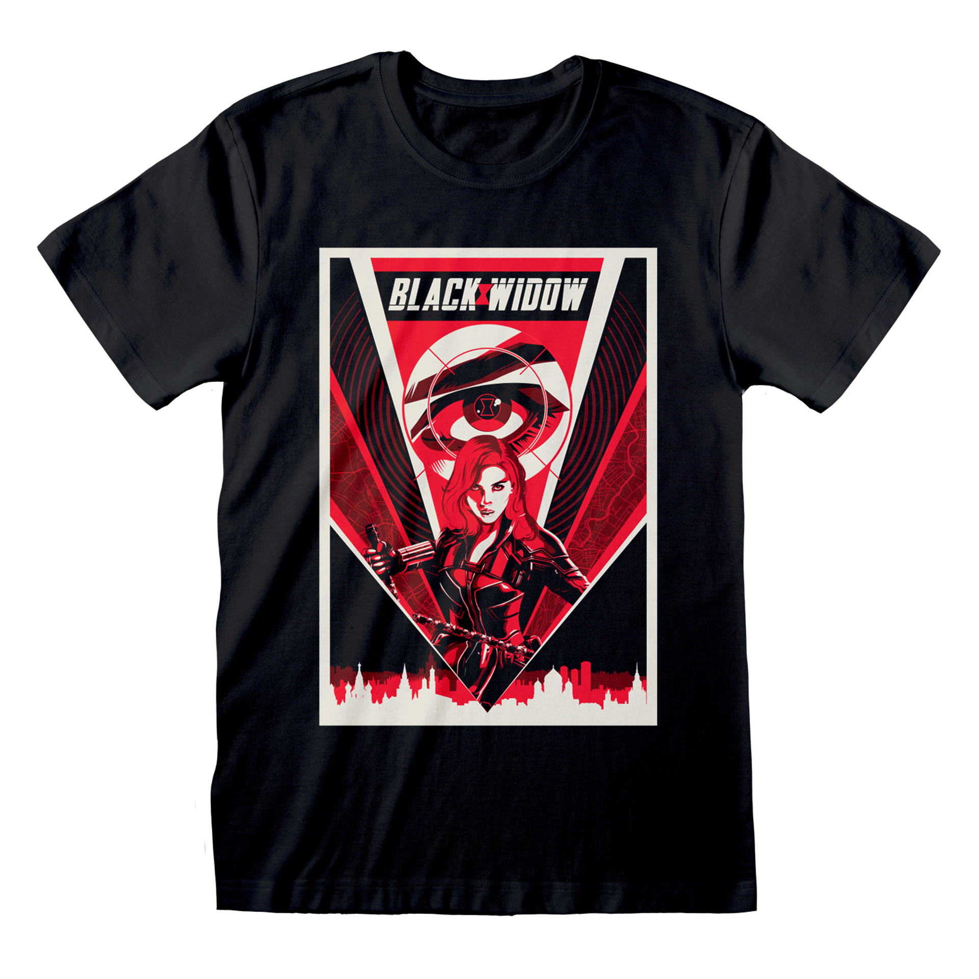 Marvel - T-shirt unisexe Noir Poster du film Black Widow - M