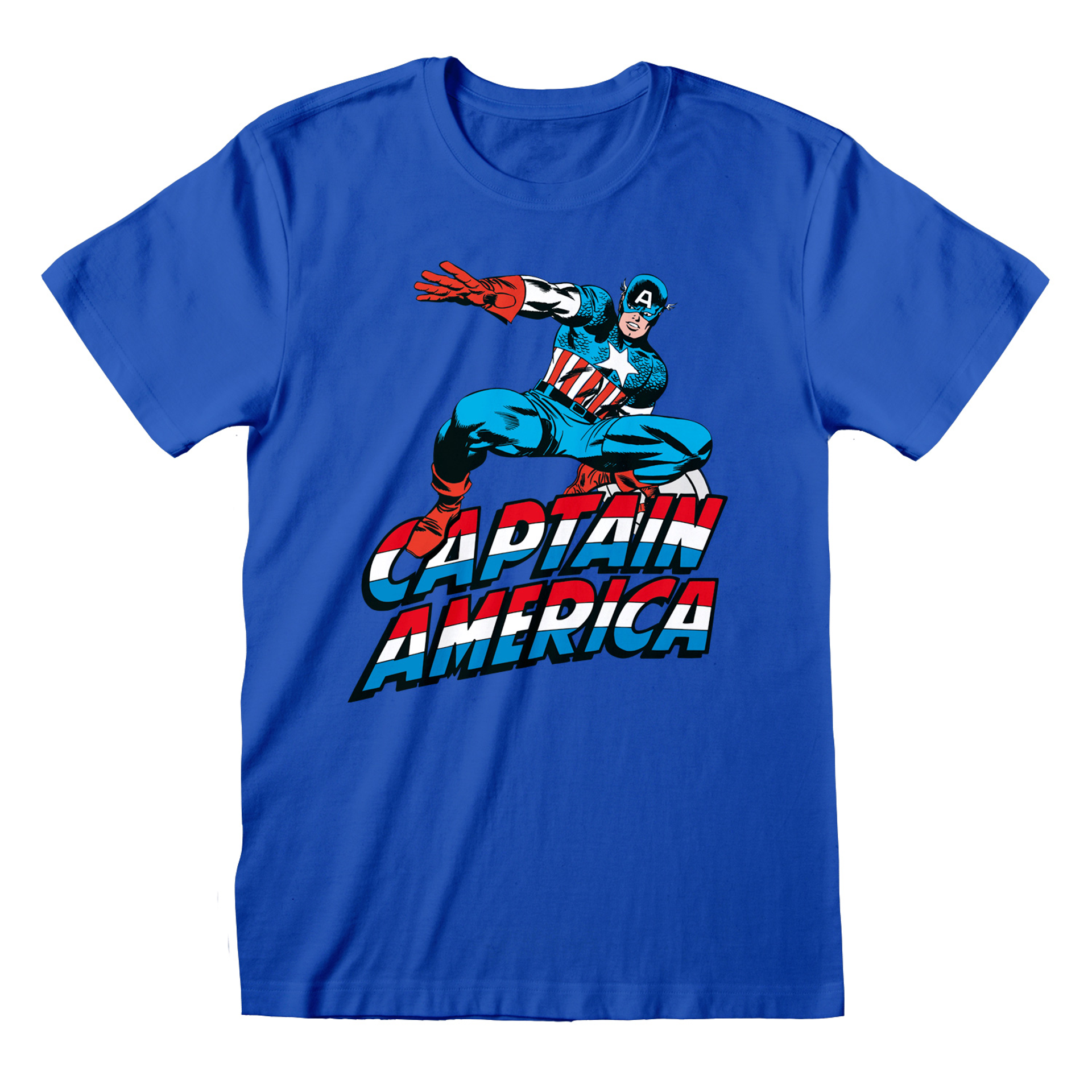 Marvel - T-shirt unisexe Bleu Captain America - L