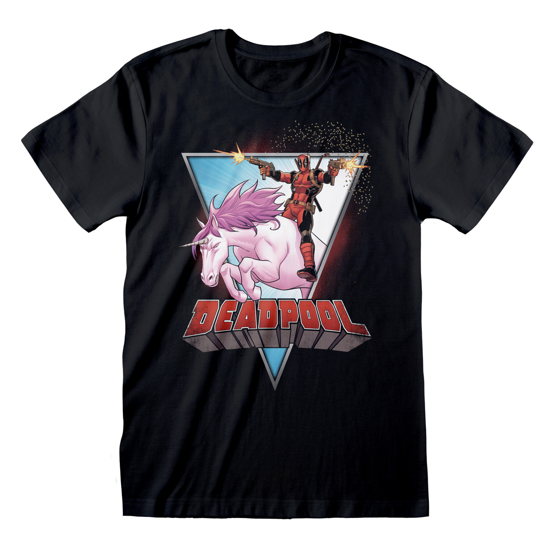 Marvel - T-shirt unisexe Noir Deadpool Licorne - M - flash vidéo
