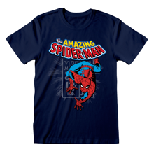 Marvel - T-shirt Enfant Bleu Marine The Amazing Spider-Man- 3-4 ans