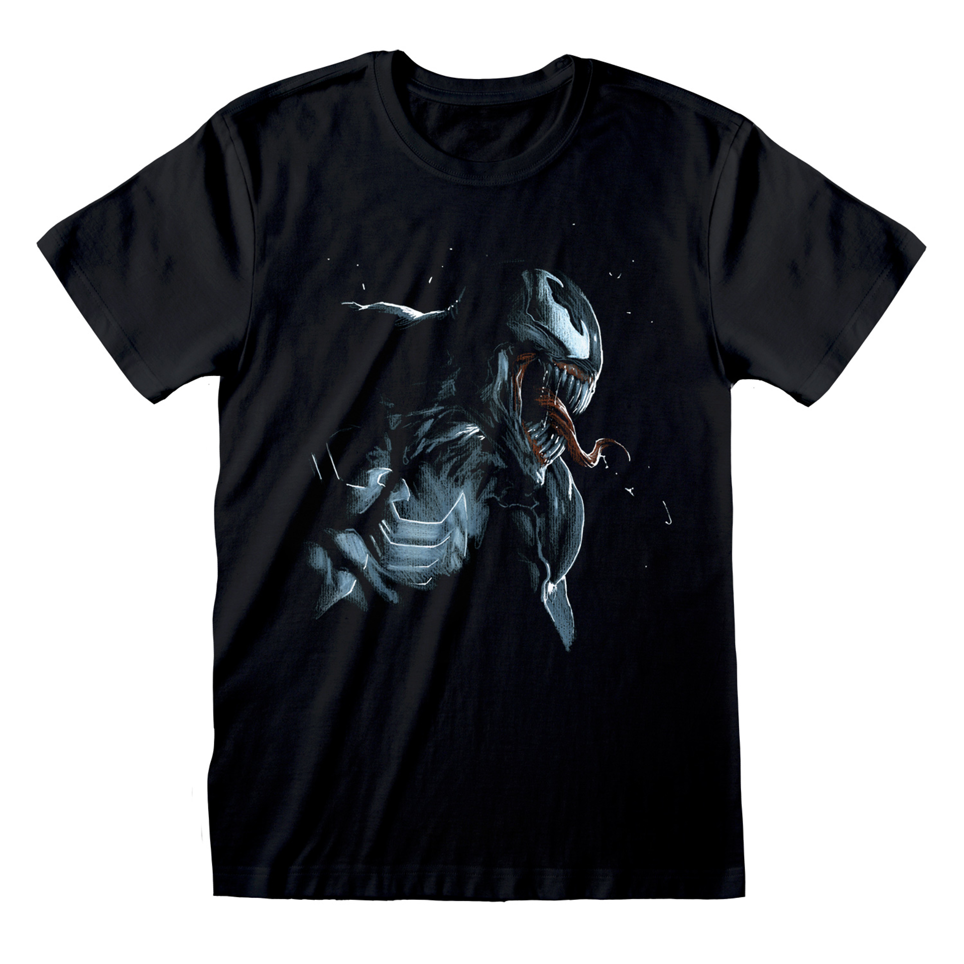 Marvel - T-shirt unisexe Noir Illustration de Venom - S - flash vidéo