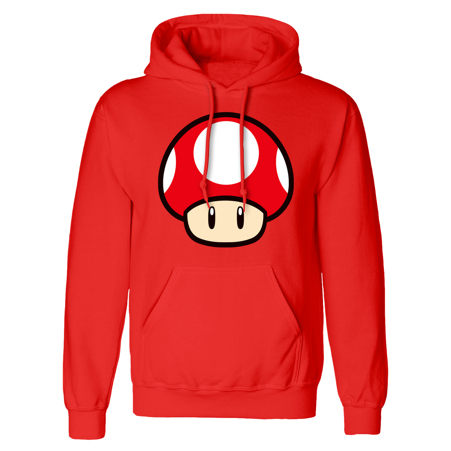 Nintendo - Sweat-shirt à capuche rouge Super Mario Champignon Power Up - XXL - flash vidéo