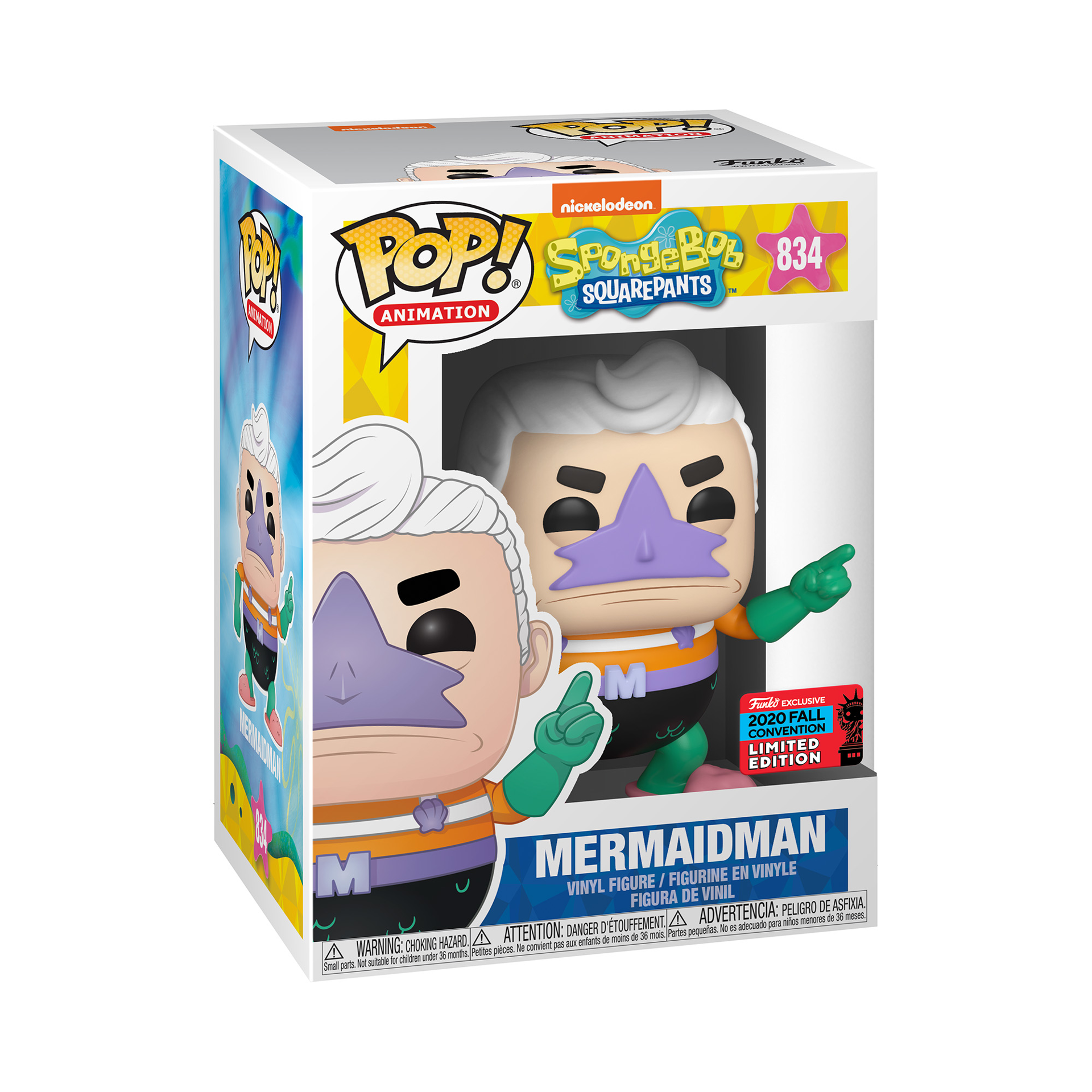 Funko Pop! Animation: Spongebob Squarepants - Mermaidman - NYCC 2020 Fall Convention Limited Edition Exclusive - flash vidéo