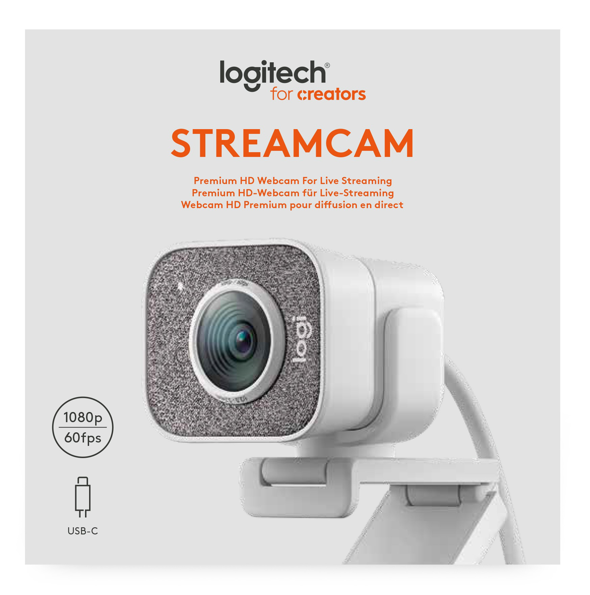 Logitech StreamCam Blanc cassé - flash vidéo