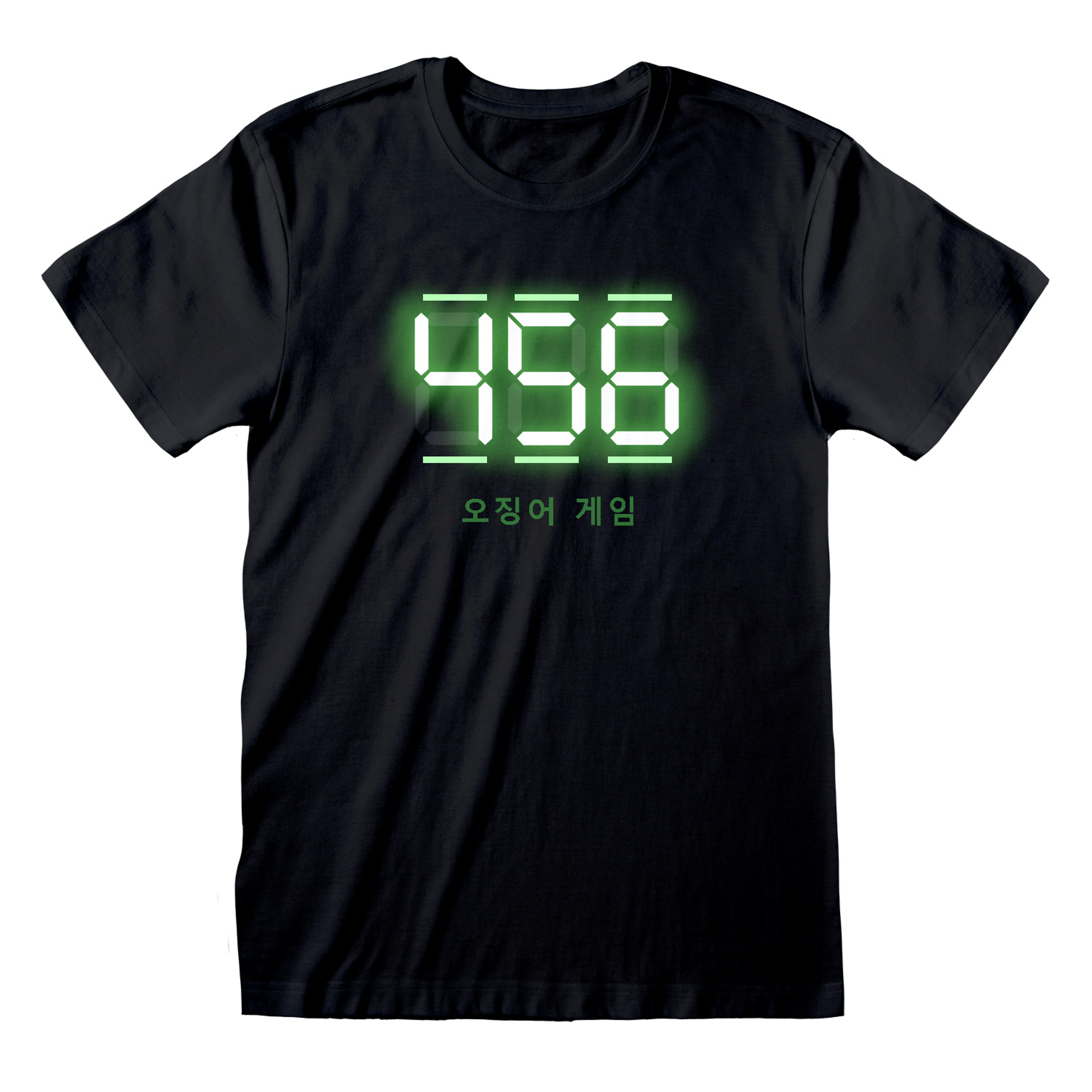 Squid Game - T-shirt unisexe Noir Texte numérique 456 - M - flash vidéo